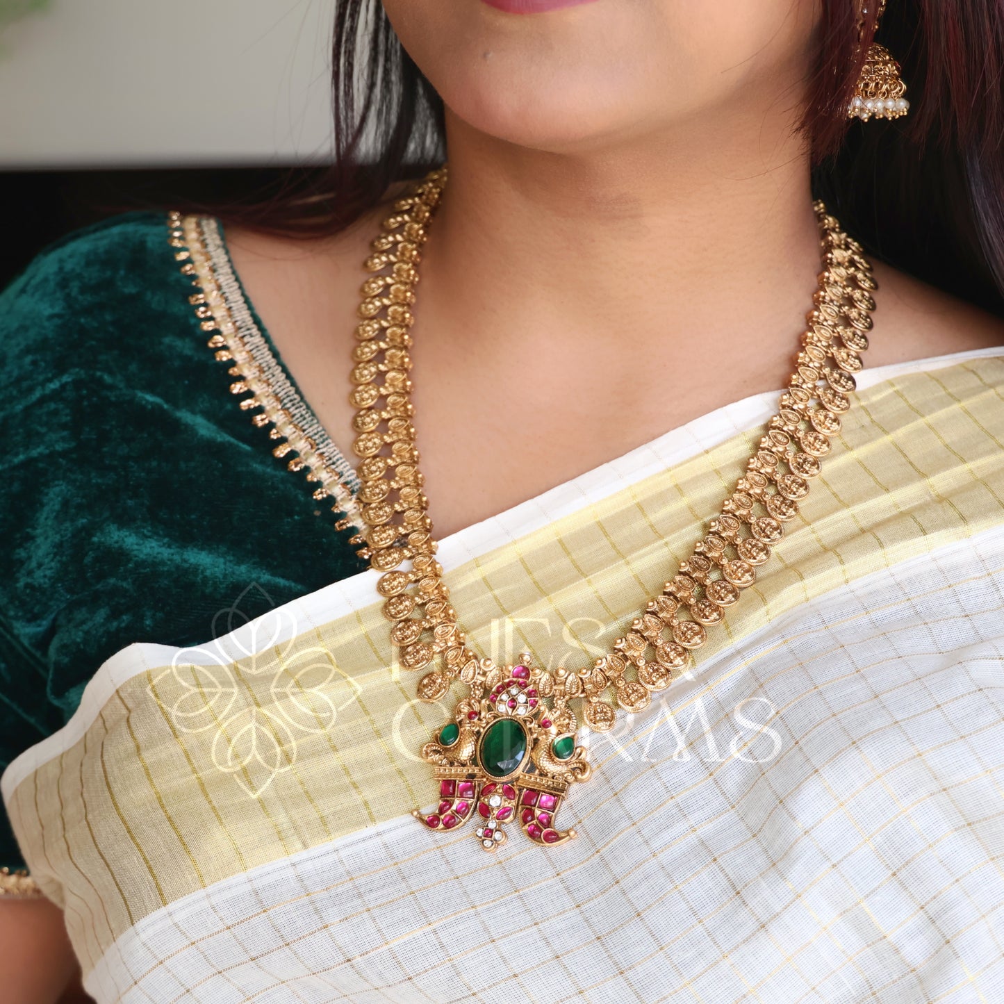 GOLDEN HERITAGE MAHALAKSHMI KASU MALA HAARAM SET