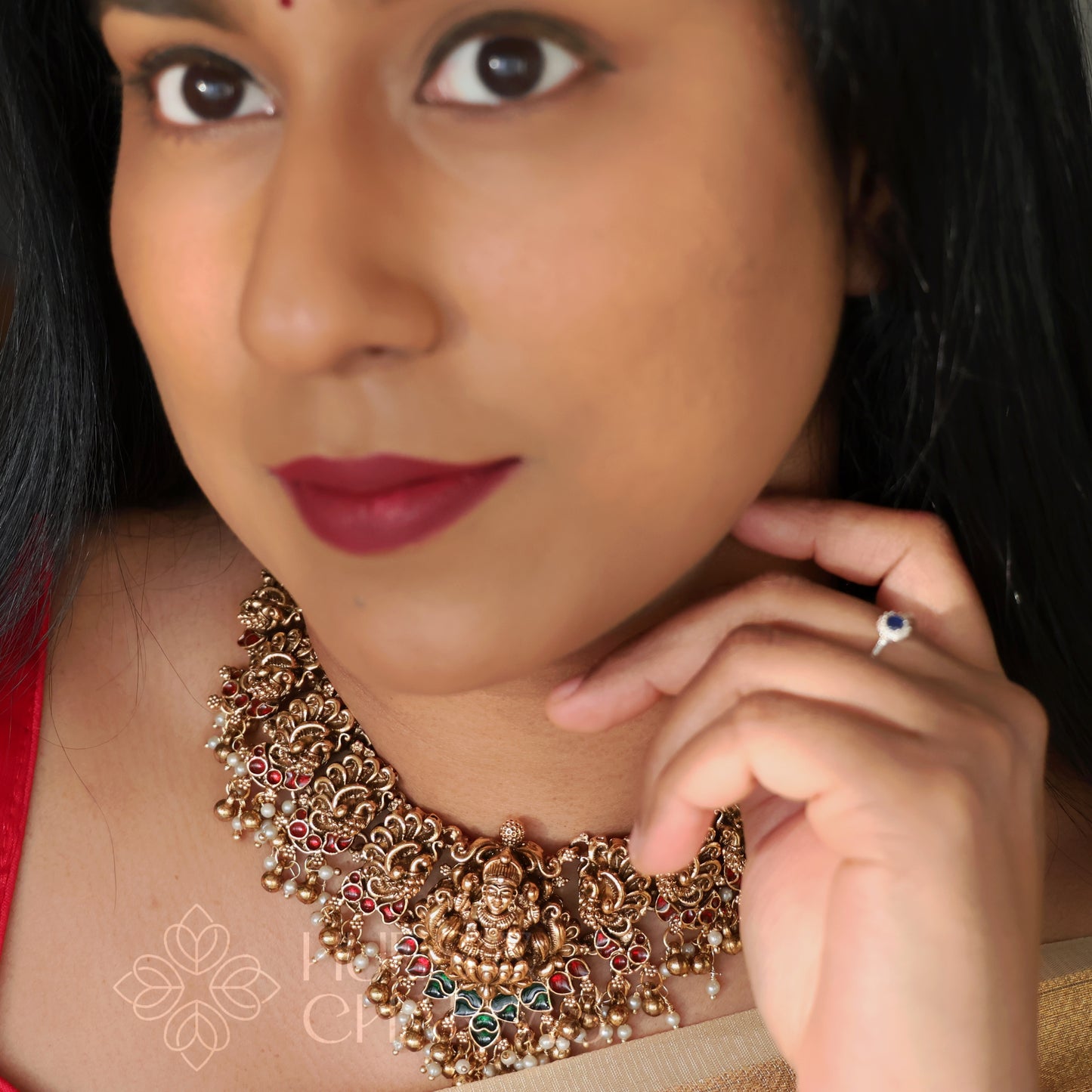 STATEMENT RATNA PADMA LAKSHMI NECKLACE SET