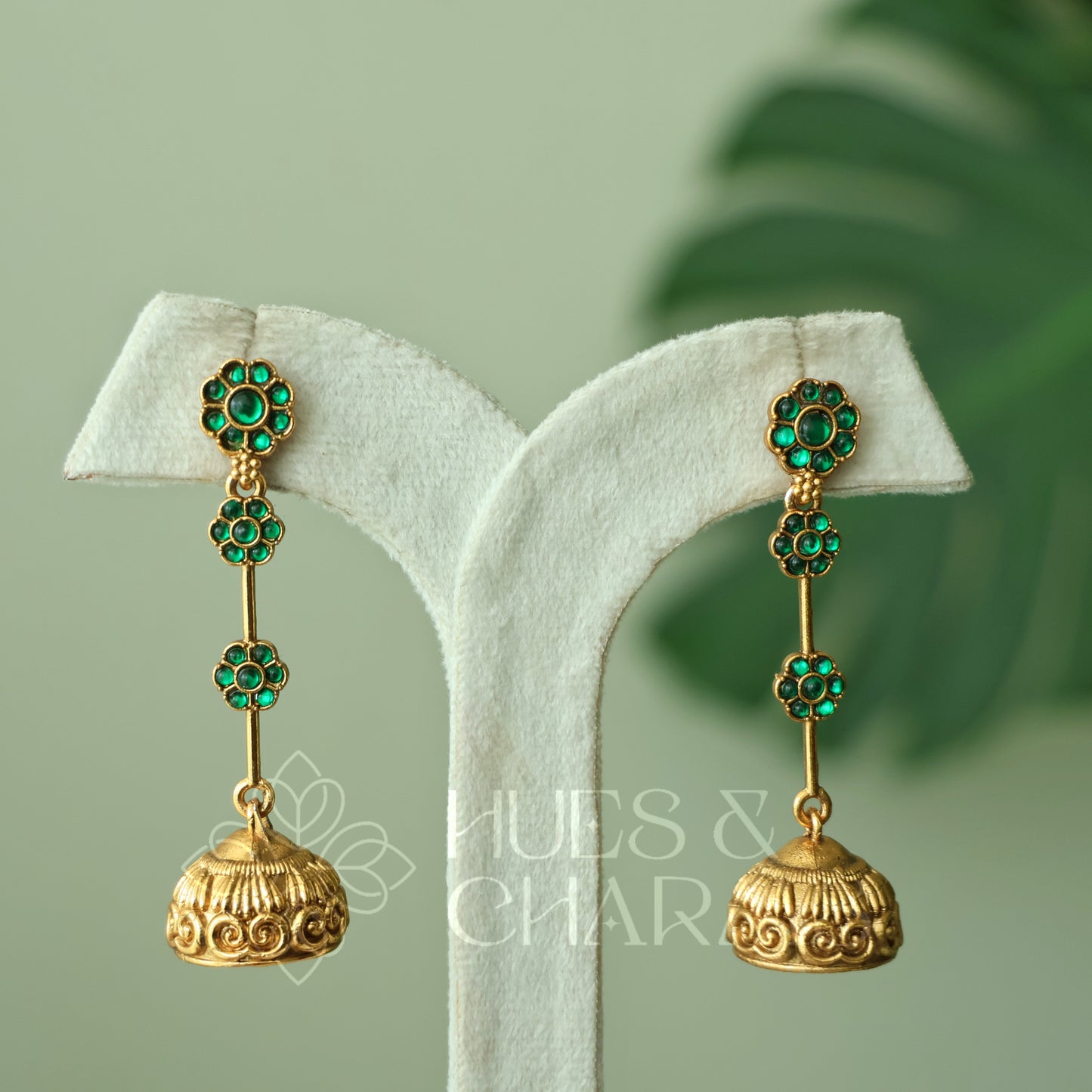 TRADITIONAL PADMARAGA STICK JHUMKA (Colours available)