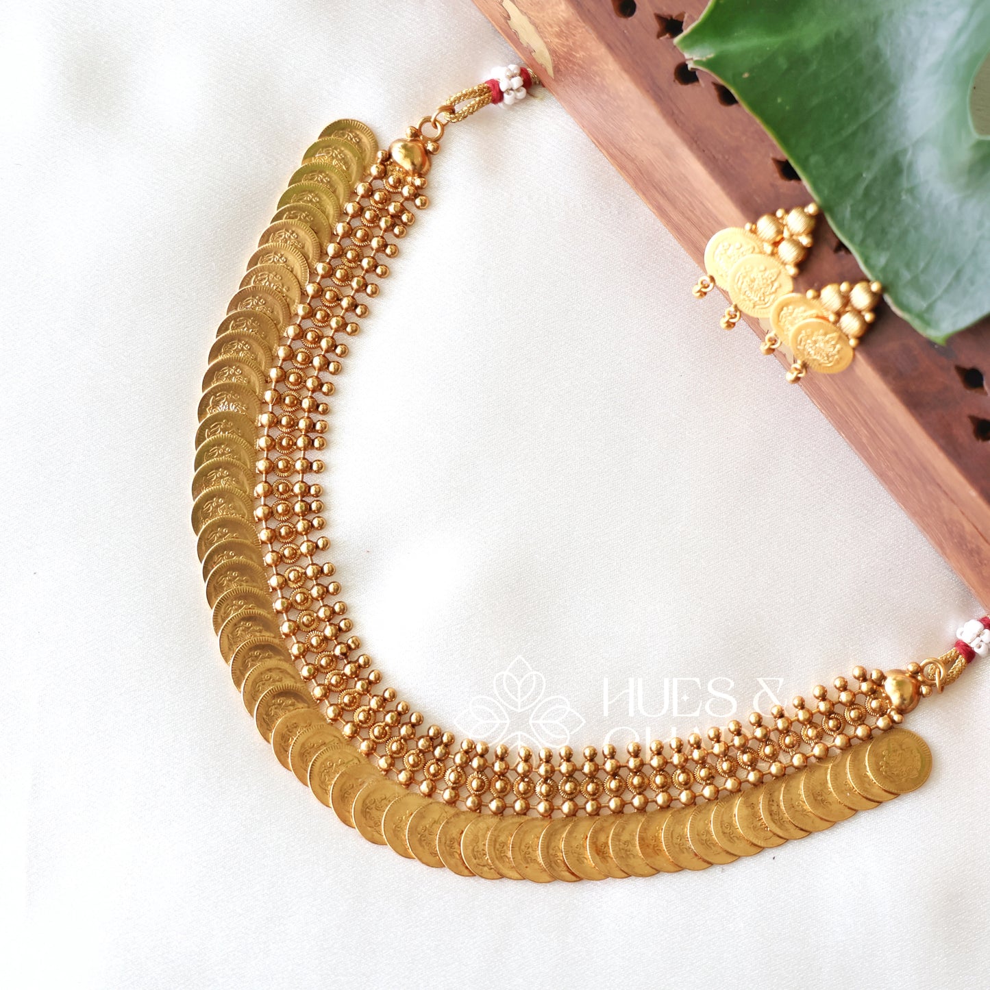 GOLDEN STATEMENT LAKSHMI COIN NECKLACE SET