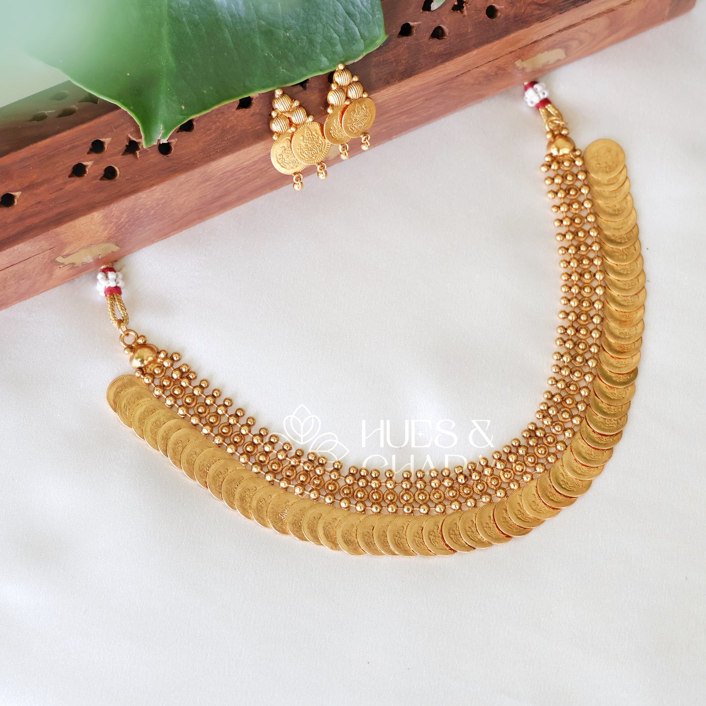 GOLDEN STATEMENT LAKSHMI COIN NECKLACE SET