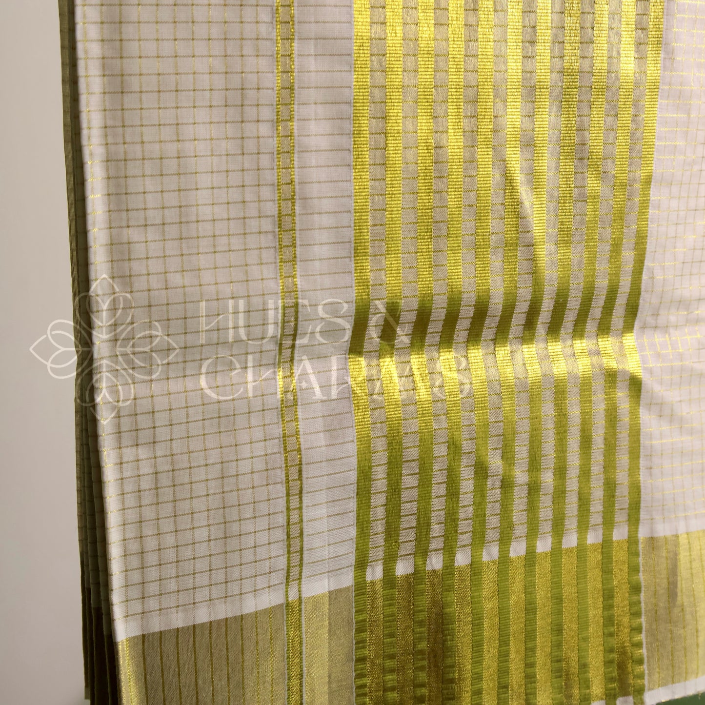 KERALA KASAVU HANDLOOM CHECKED SAREE
