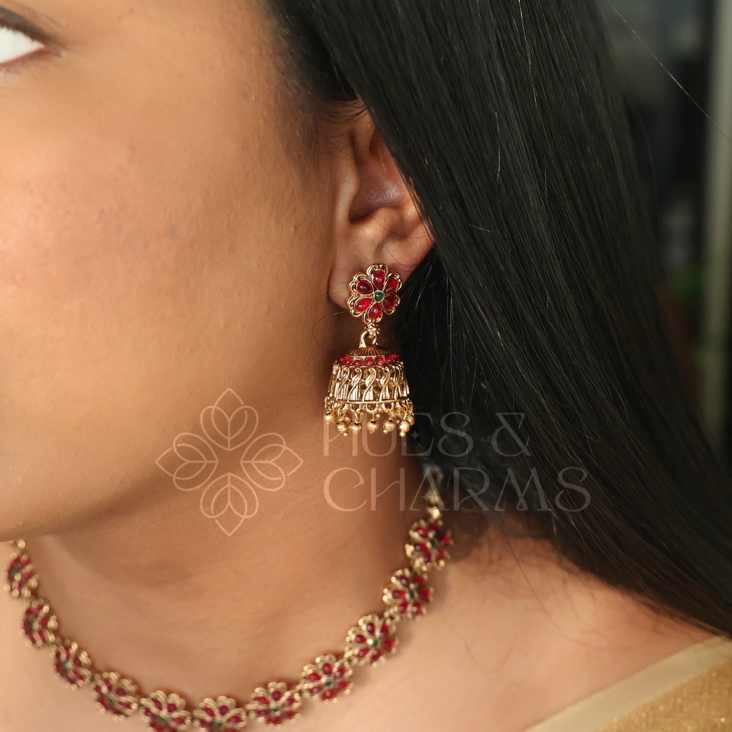 TRADITIONAL PUSHPA NECKLACE SET