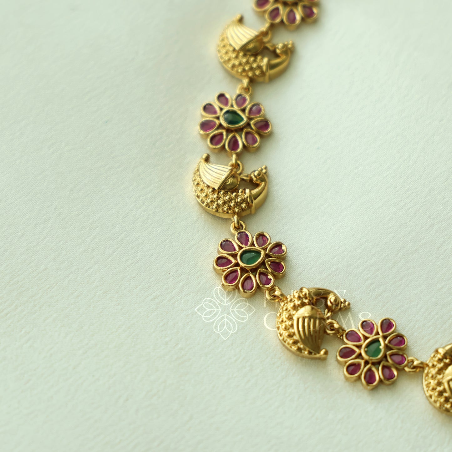 TRADITIONAL MAYURA PUSHPA NECKLACE SET | Premium jewellery
