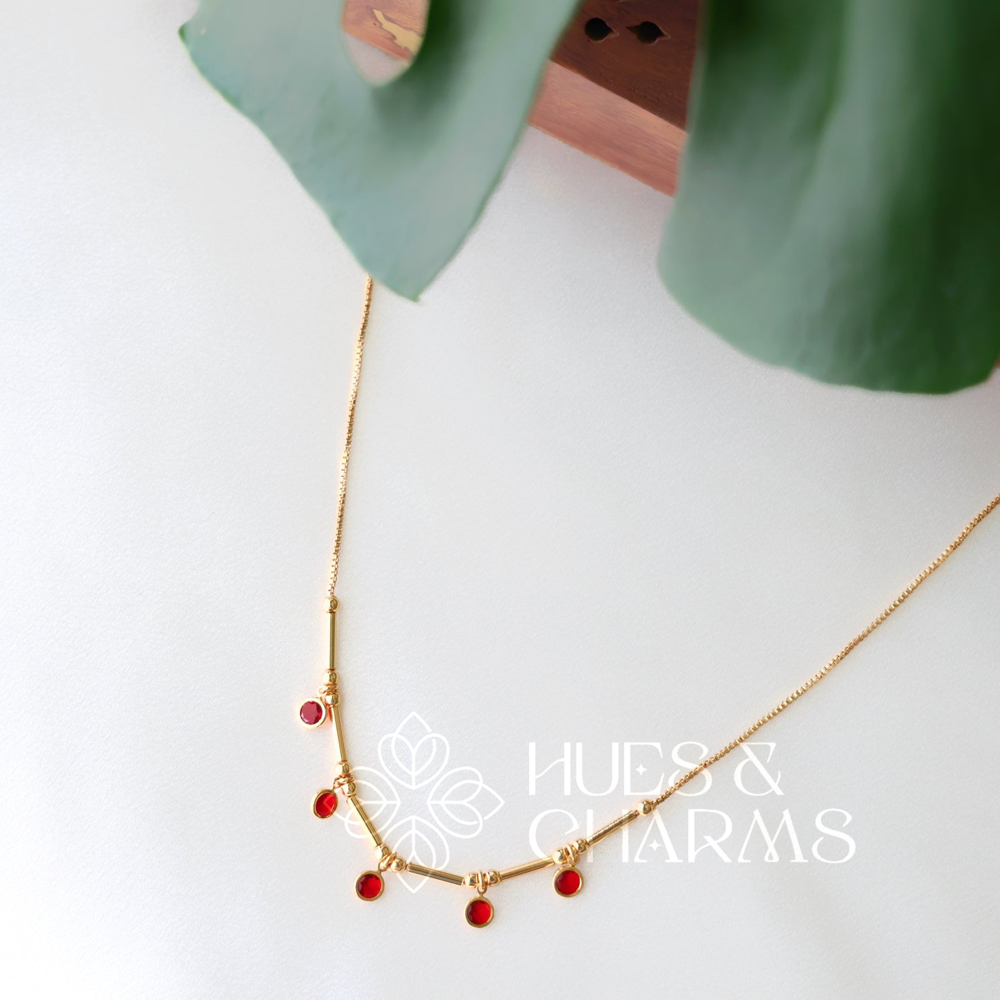 GLOSSY ROUND DROP SIMPLE NECKLACE (COLOURS AVAILABLE)