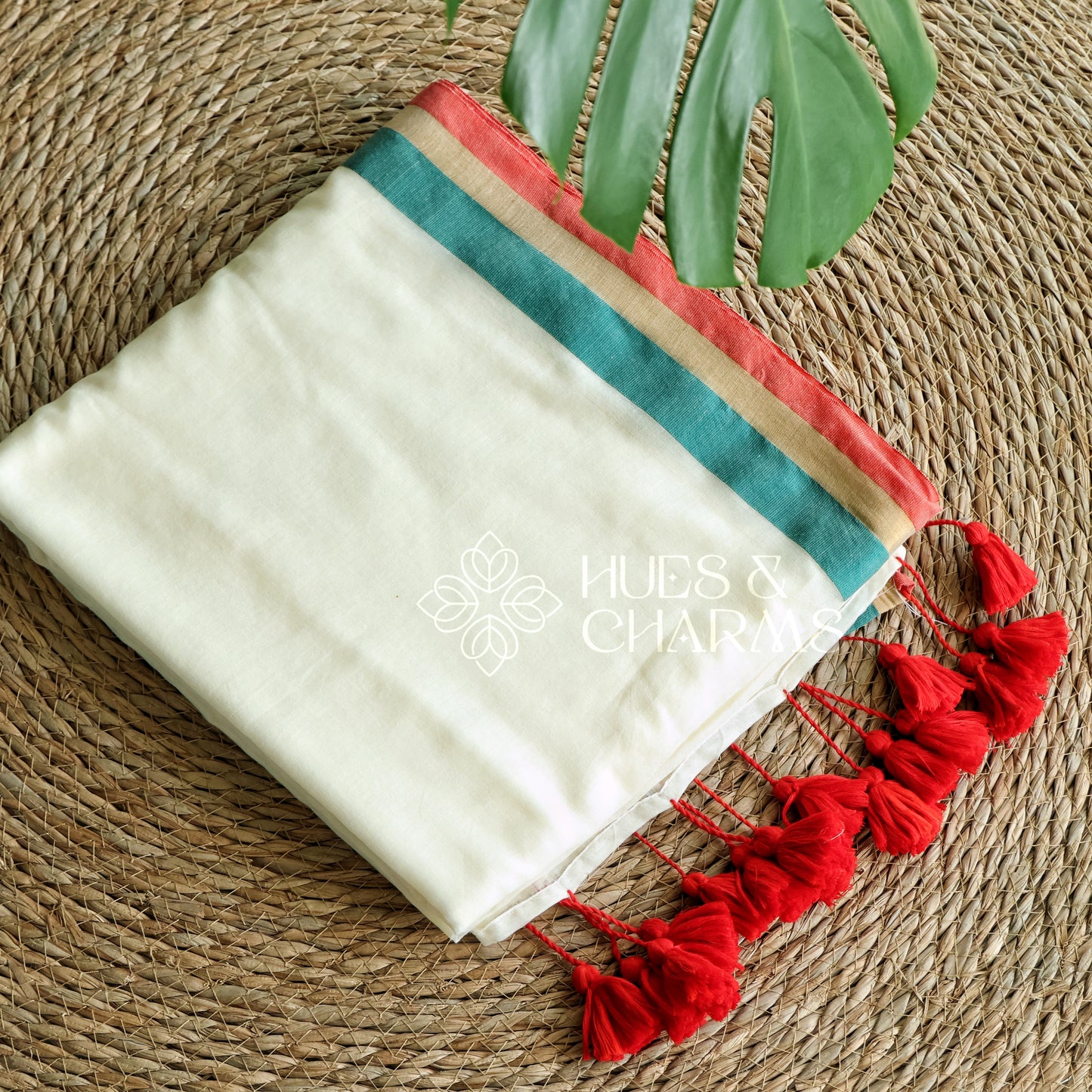 PURE MUL COTTON SAREE - CHETHI (OFFWHITE)