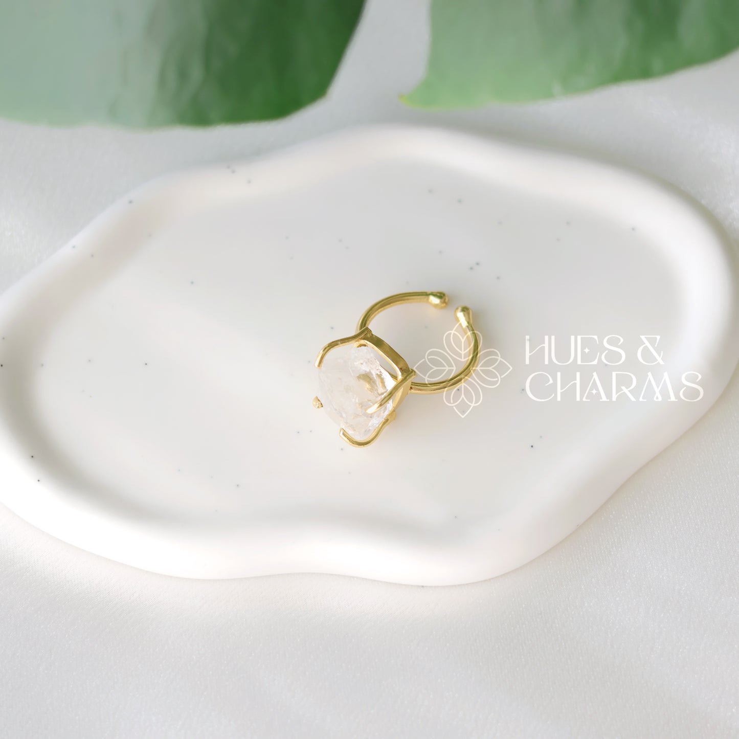 RAW STONE ADJUSTABLE RING (COLOURS AVAILABLE)