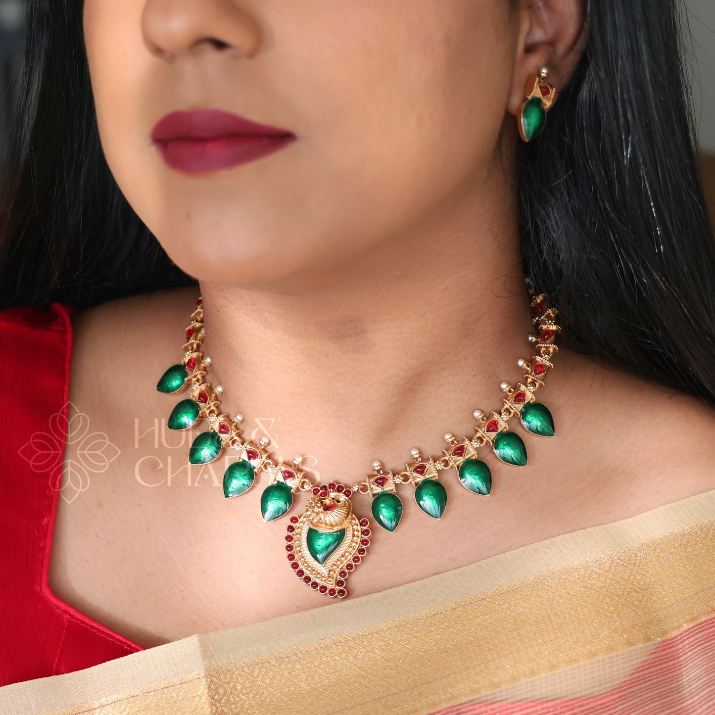 TRADITIONAL MOHINI PALAKKA NECKLACE SET