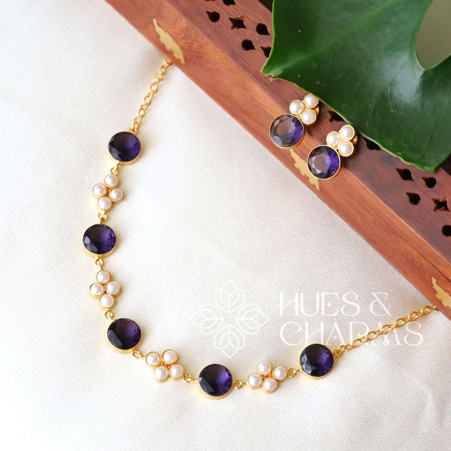 GLOSSY ROUND AURORA NECKLACE SET (COLOURS AVAILABLE)