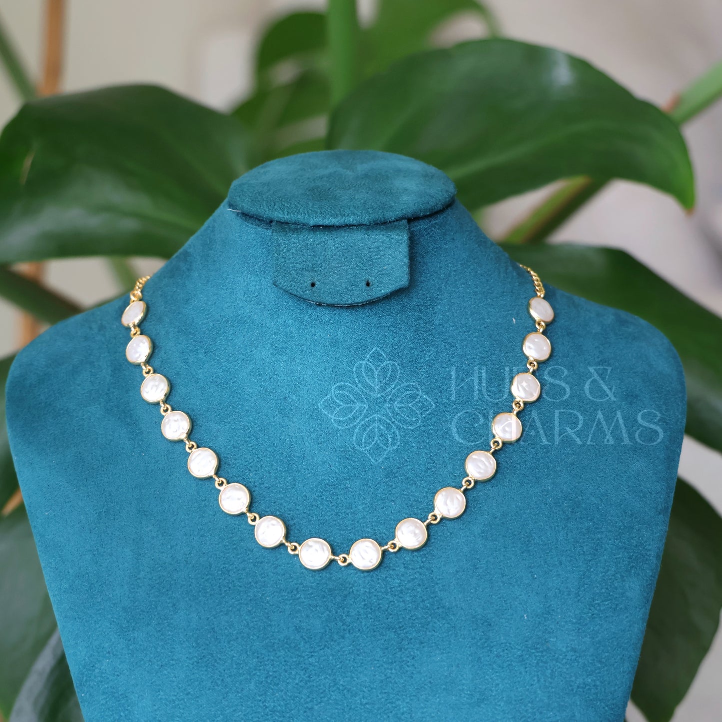 GOLDEN PEARL COIN NECKLACE SET