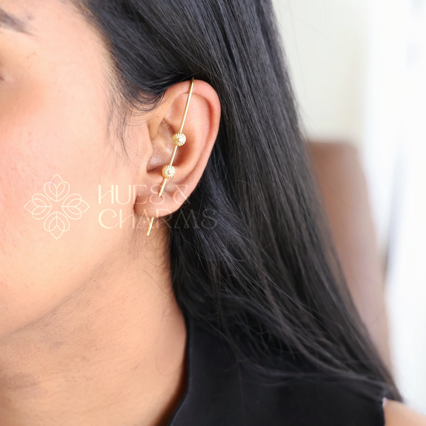 GOLDEN TWIN BUDS EAR CUFF