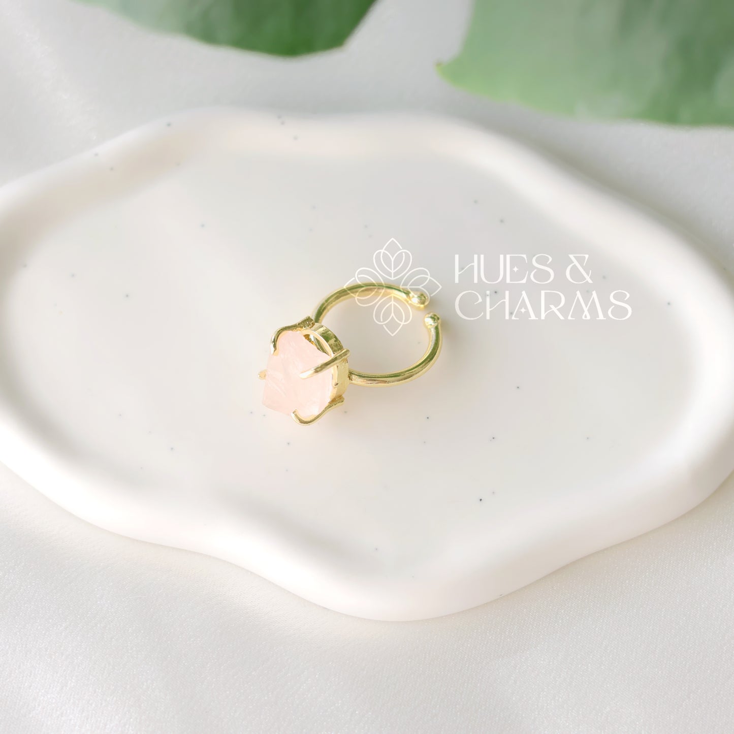 RAW STONE ADJUSTABLE RING (COLOURS AVAILABLE)