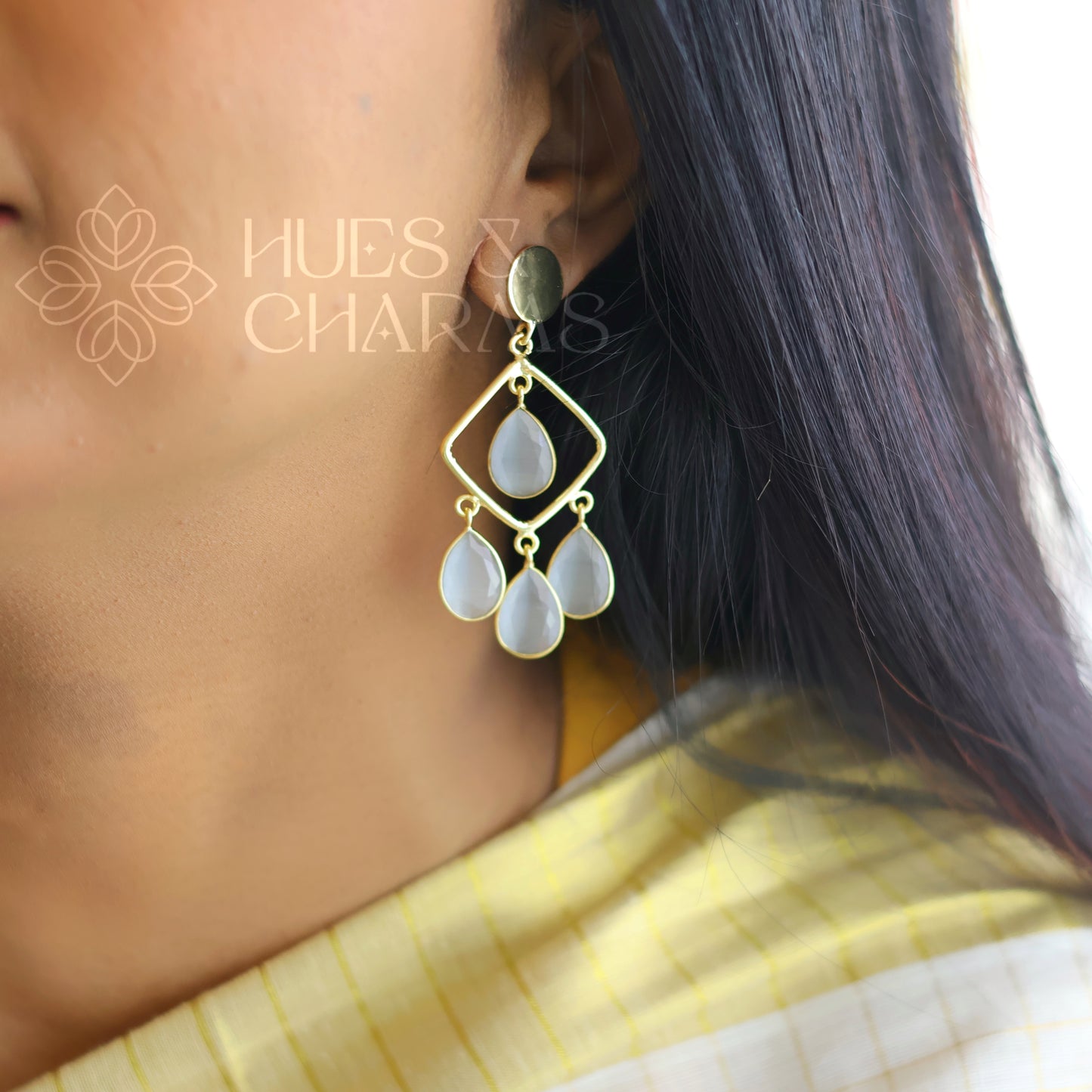 ROYAL GLOSSY RAINDROP SMALL EARRING -MULTICOLORS (COLOURS AVAILABLE)