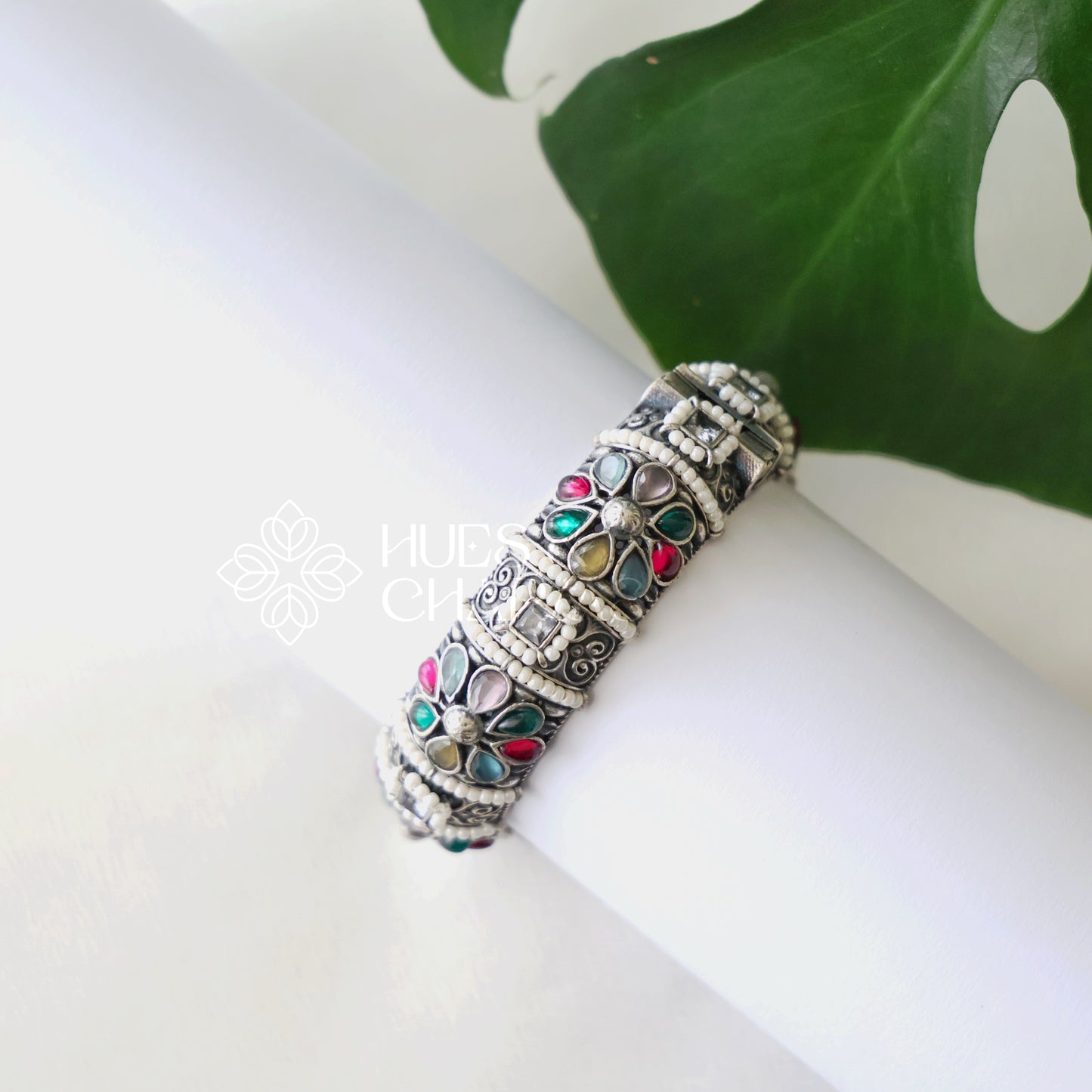 OXIDIZED FLORA SCREW KADA BANGLES(Colours available)
