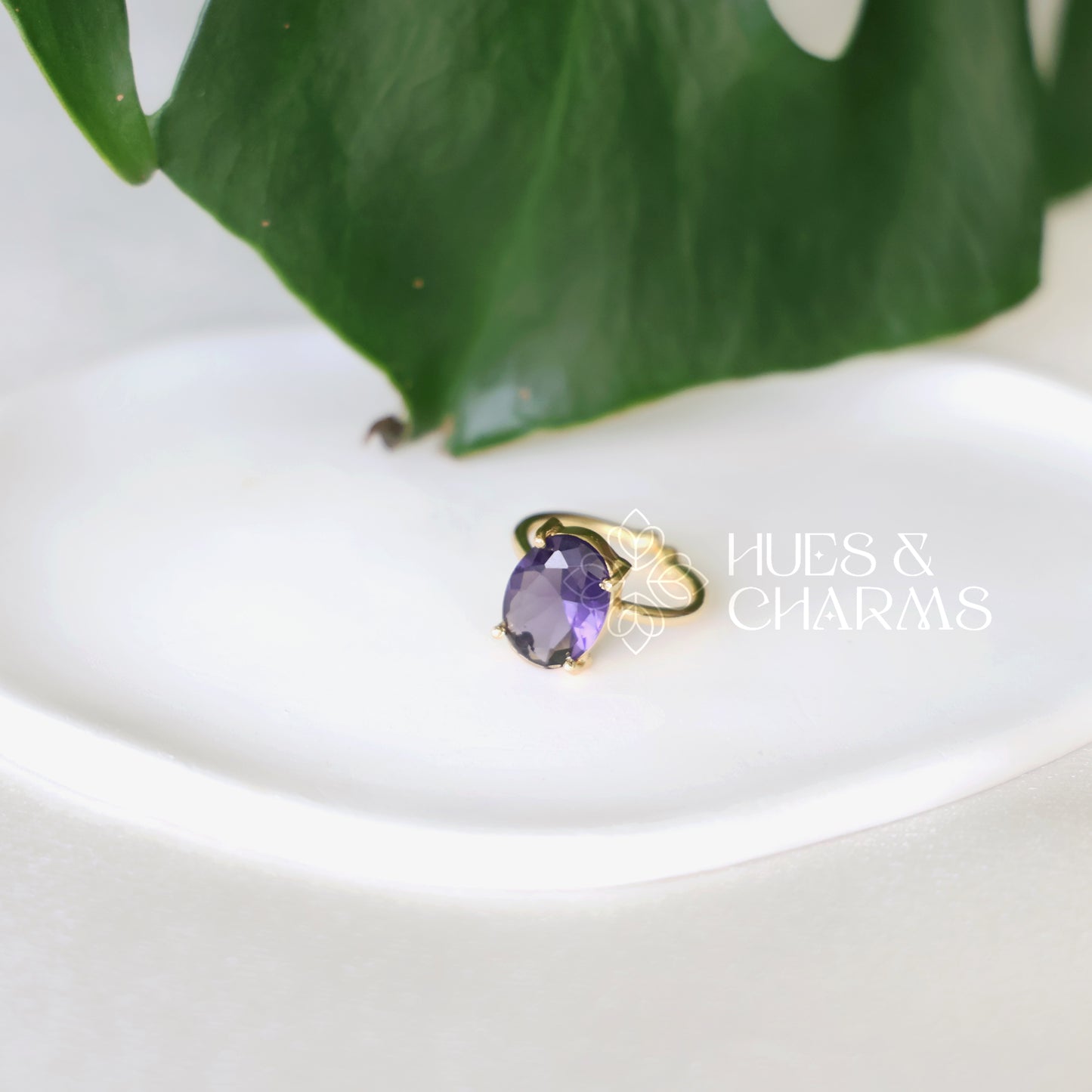 GLOSSY TWILIGHT OVAL ADJUSTABLE RING (COLOURS AVAILABLE)