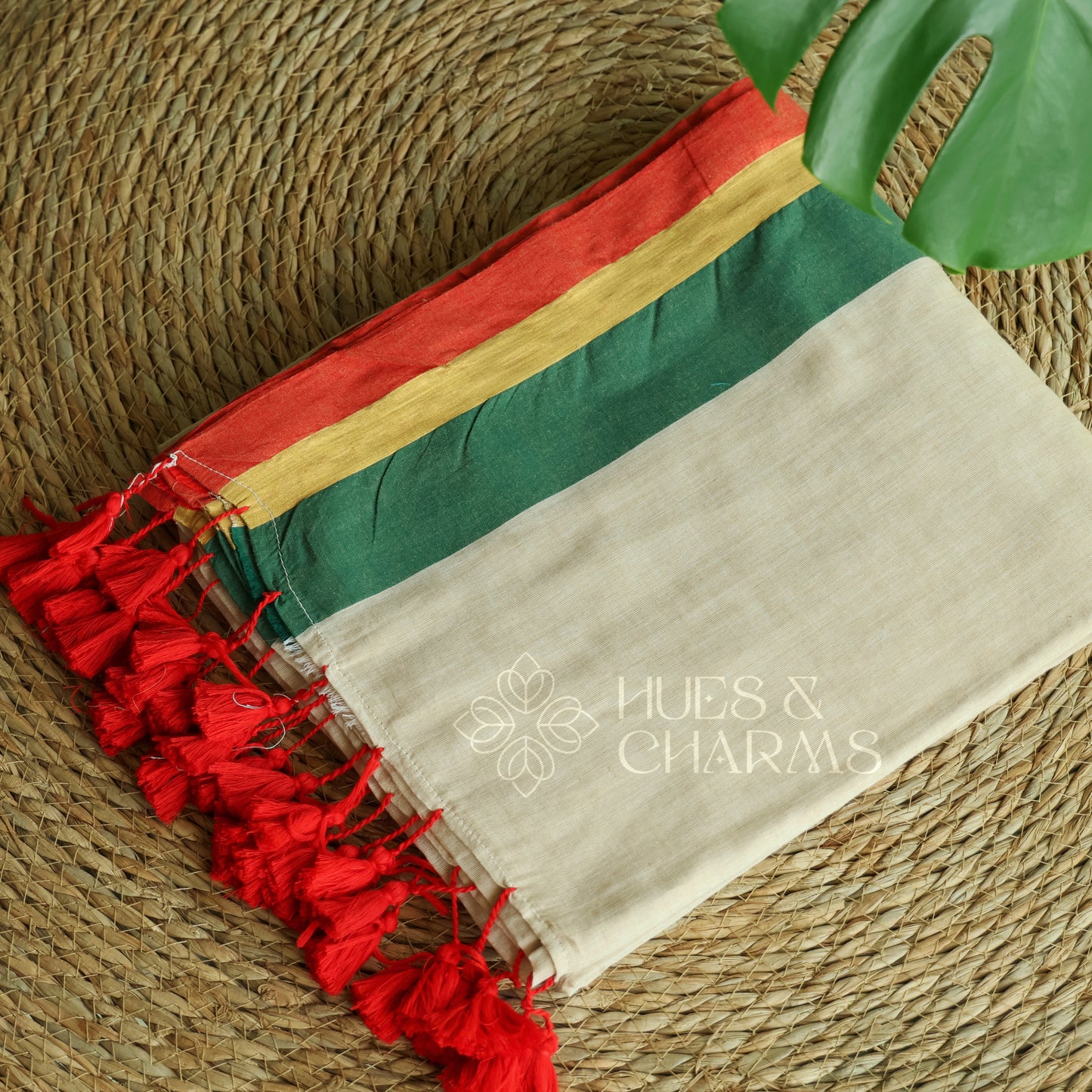 PURE MUL COTTON SAREE - CHETHI (MUD WHITE)