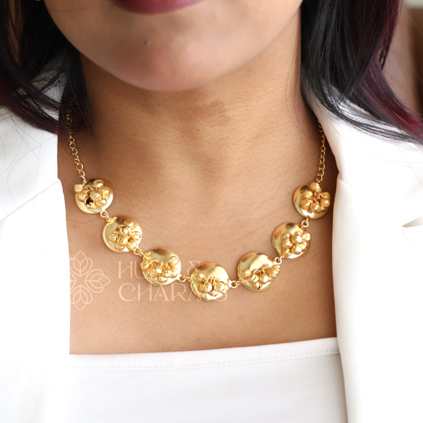 GOLDEN GHUNGAROO GRACE NECKLACE SET