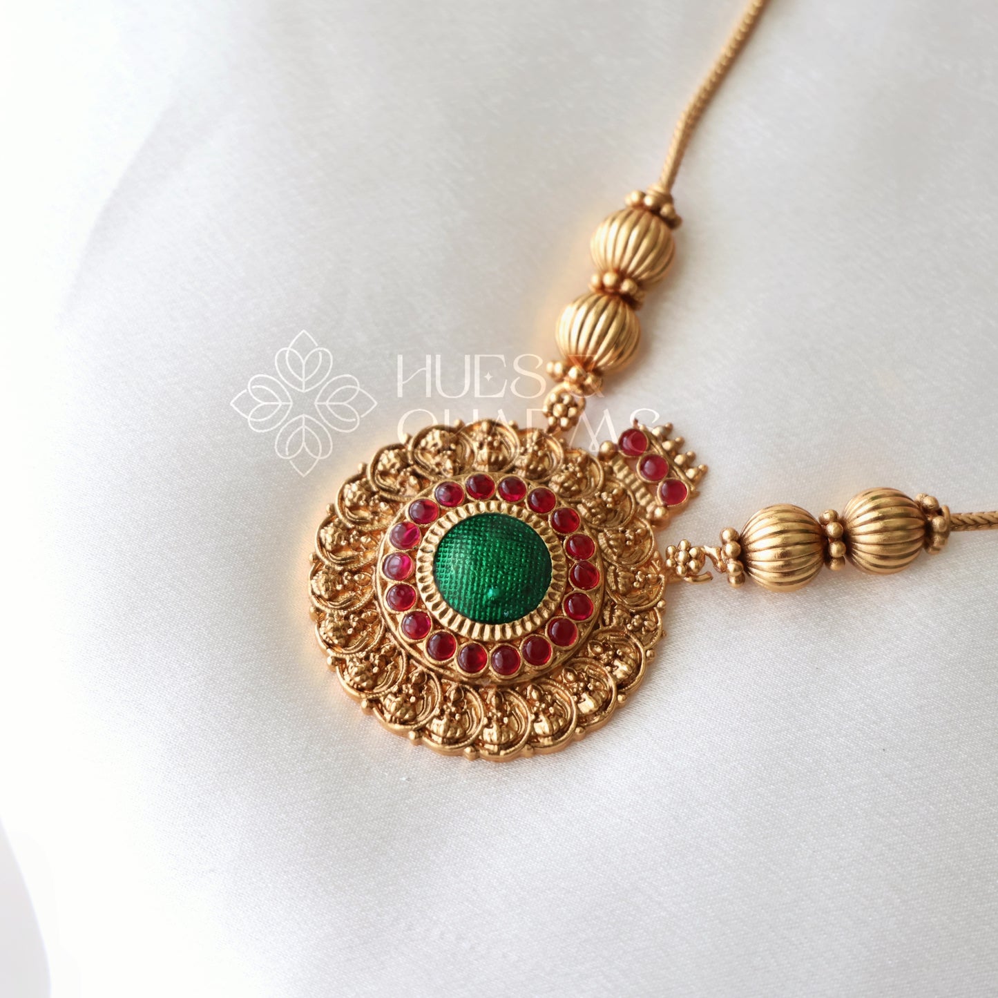 GOLDEN LAKSHMI COIN PENDANT NECKLACE SET