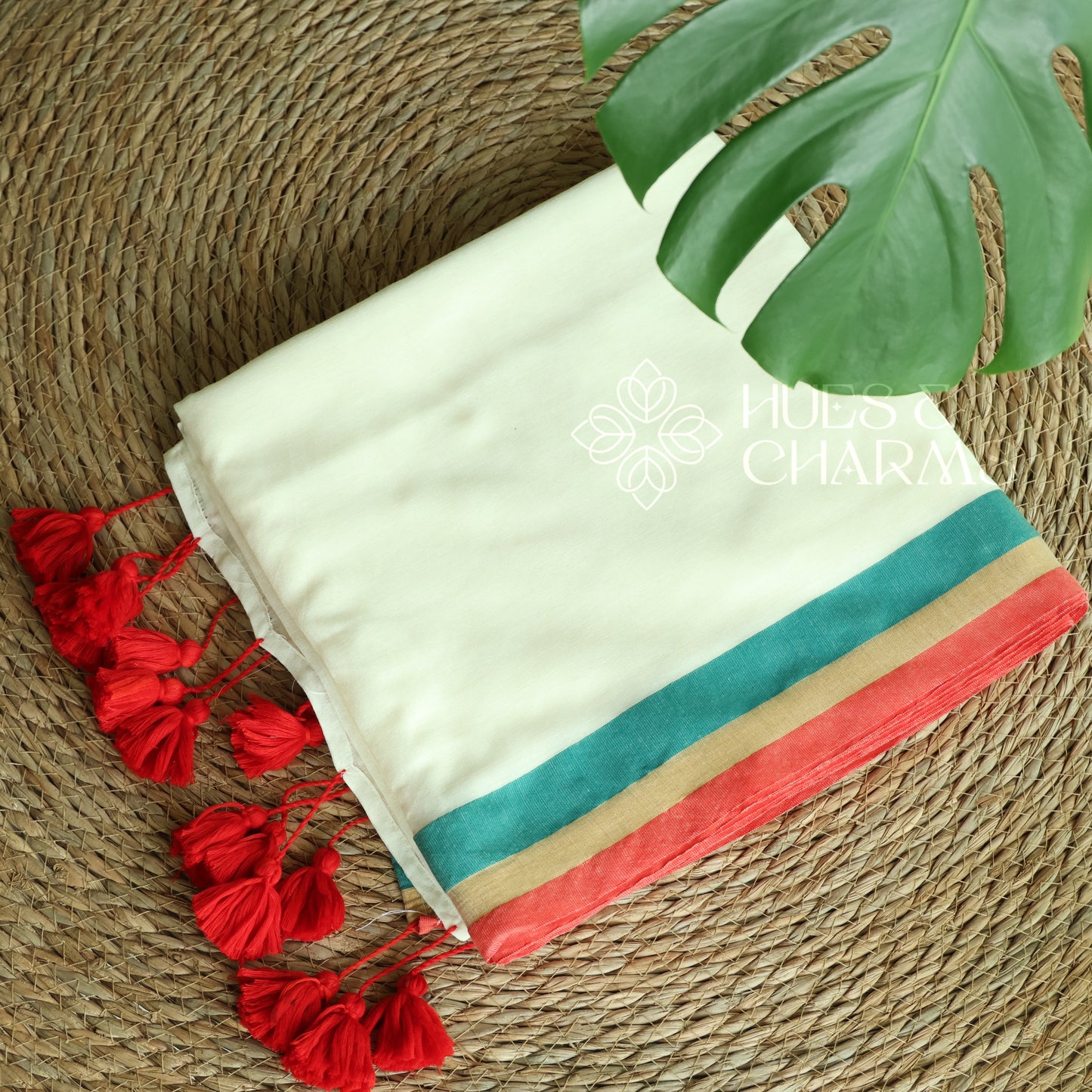 PURE MUL COTTON SAREE - CHETHI (OFFWHITE)