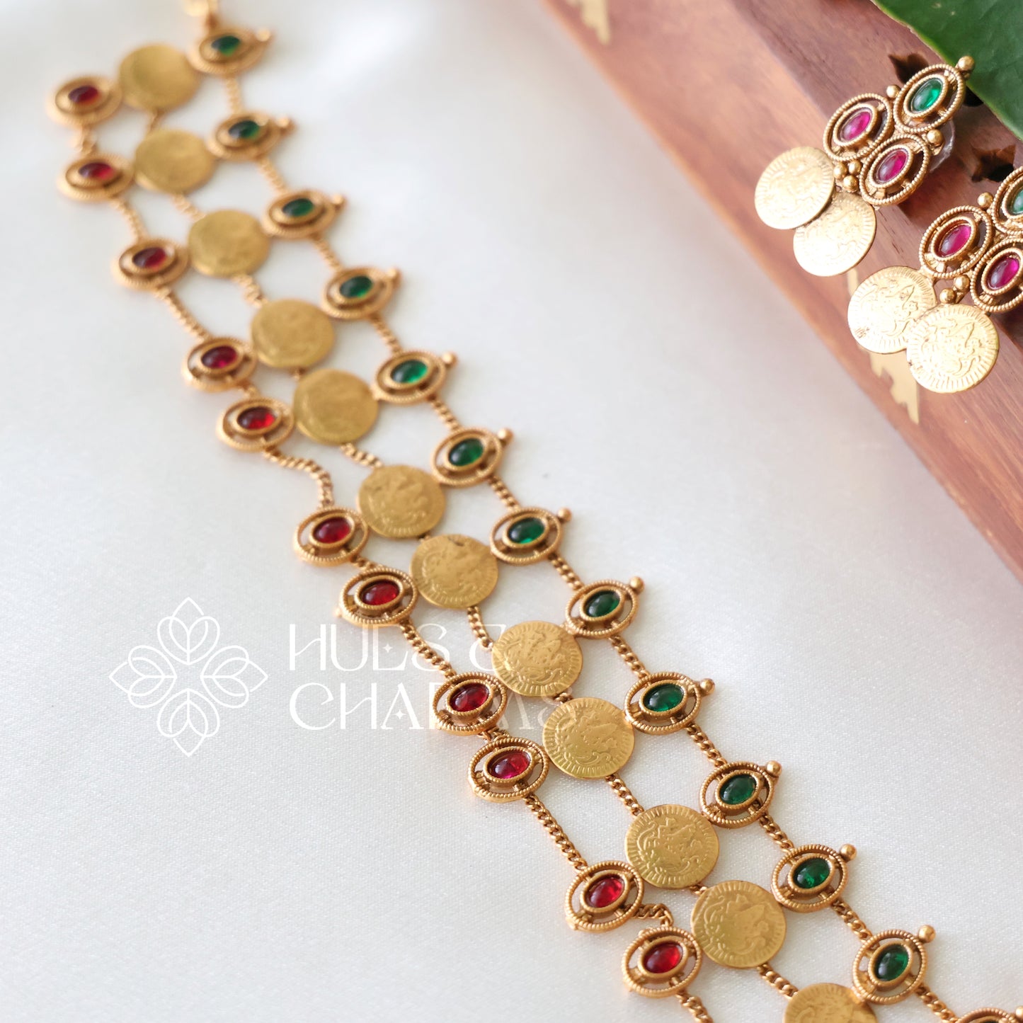 GOLDEN LAKSHMI COIN CHOKER SET