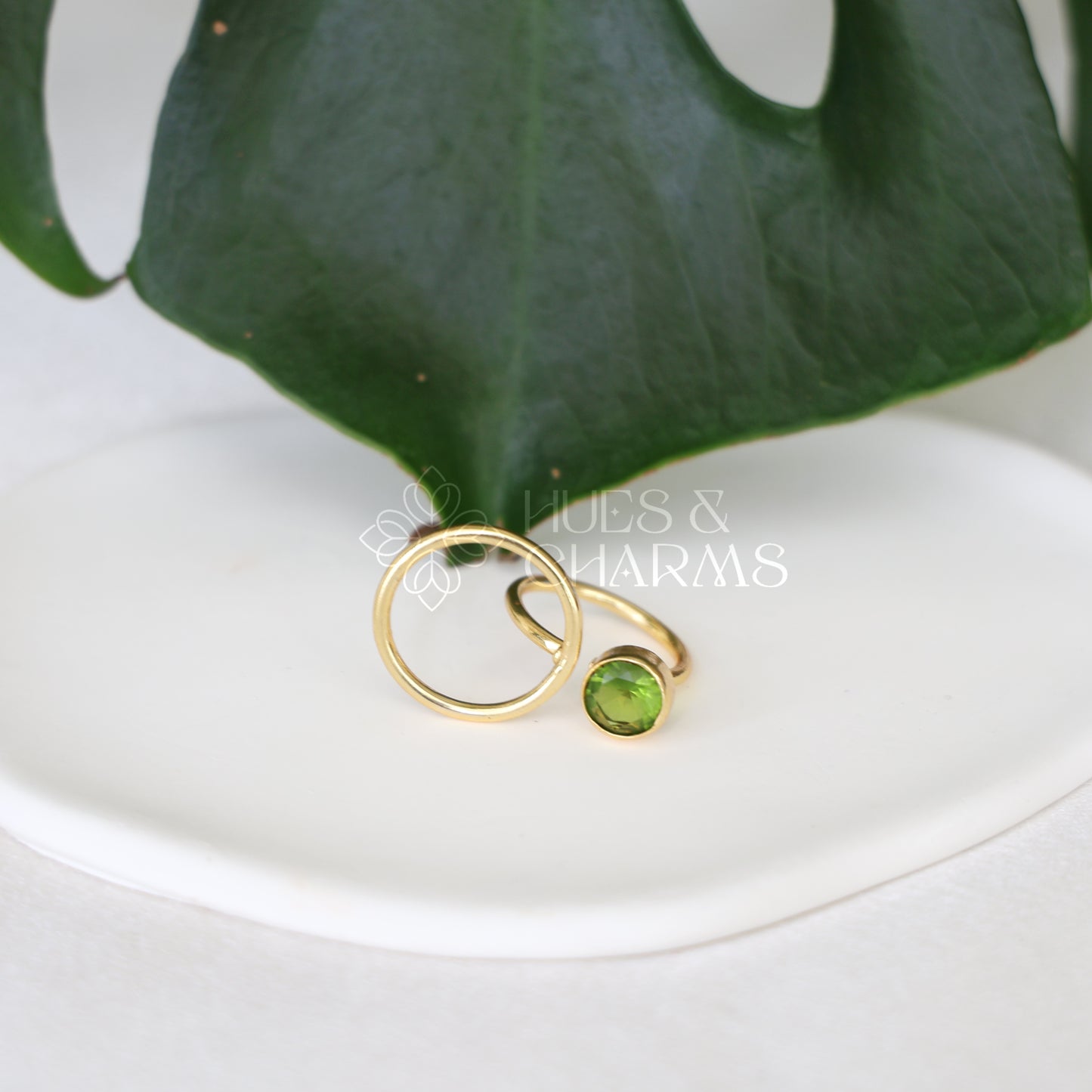 GOLDEN GLOSSY ECLIPSE ADJUSTABLE RING (COLOURS AVAILABLE)