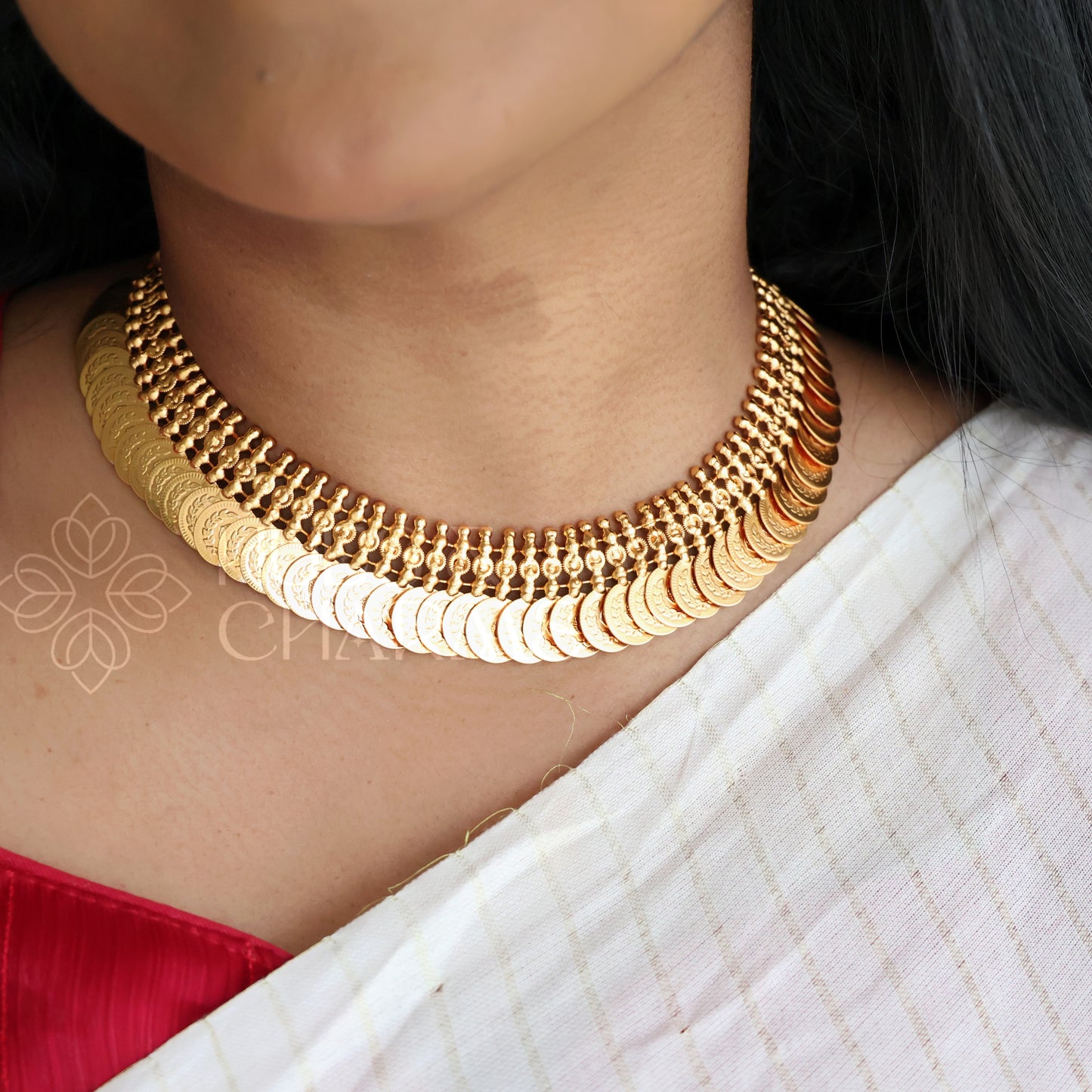 GOLDEN STATEMENT LAKSHMI COIN NECKLACE SET
