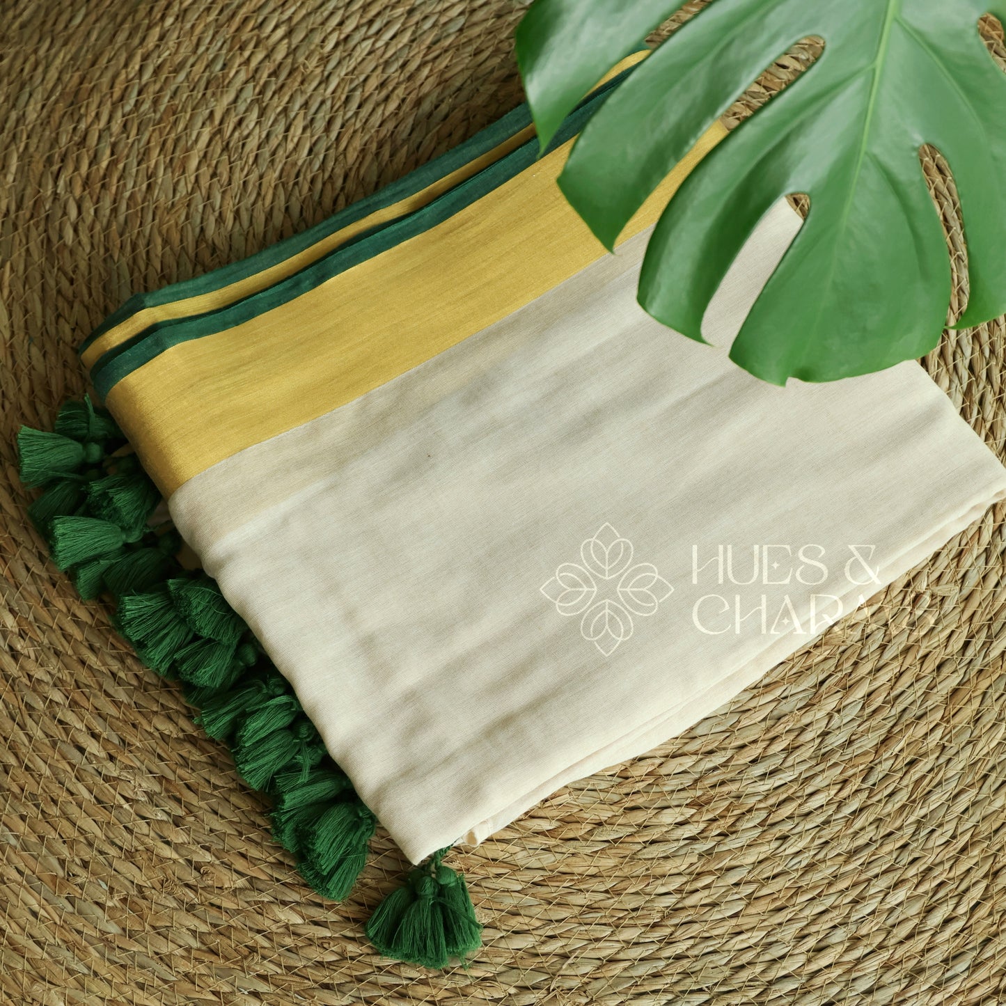 PURE MUL COTTON SAREE - HARITHA (MUD WHITE)