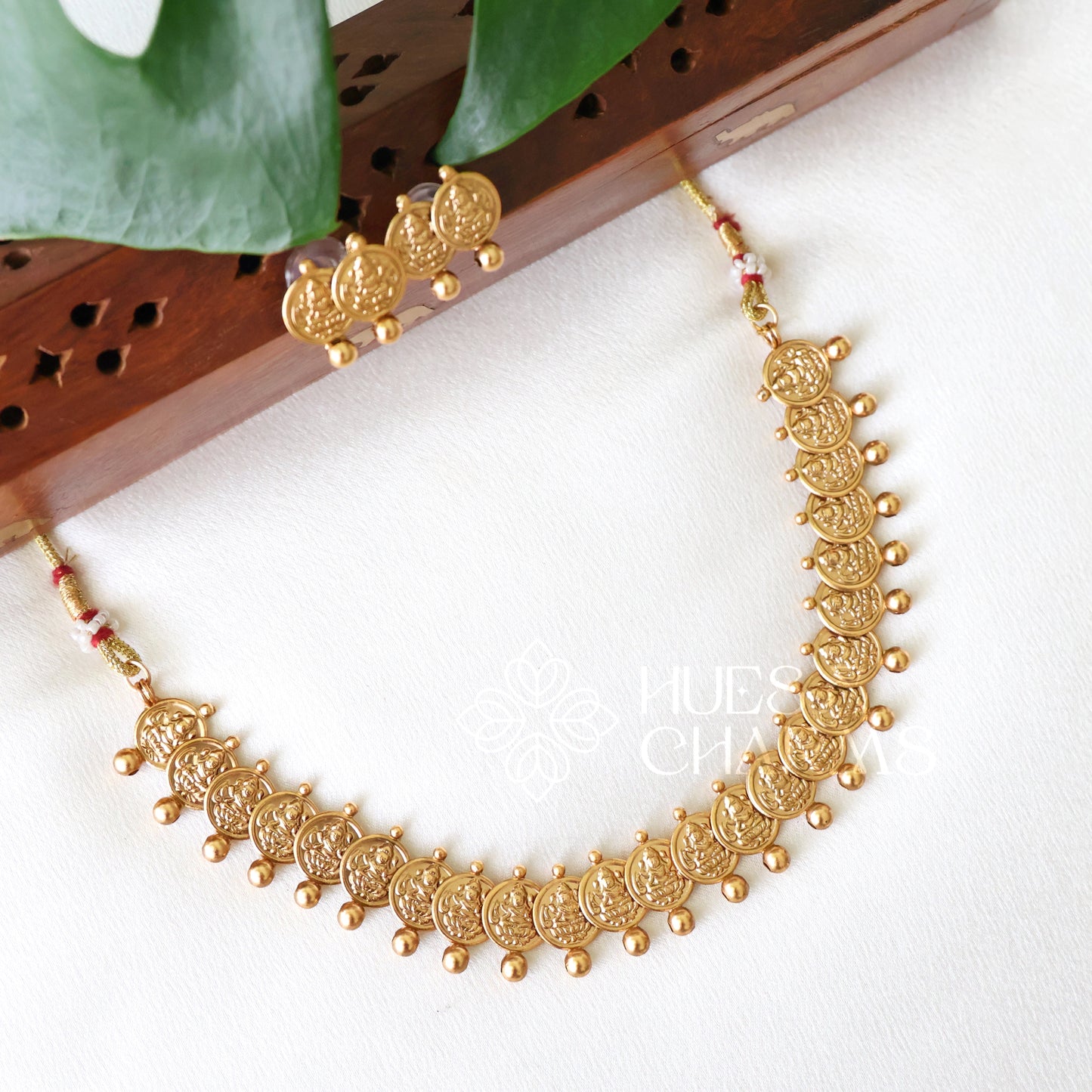TRADITIONAL GOLDEN LAKSHMI COIN NECKLACE SET
