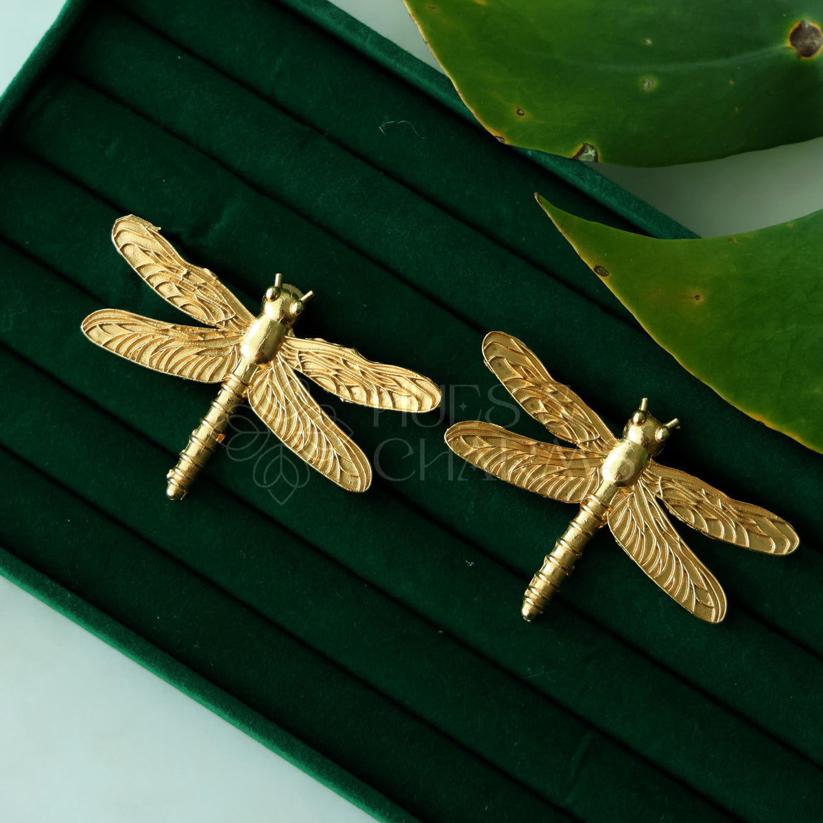 GOLDEN ENCHANTED DRAGONFLY EARRINGS