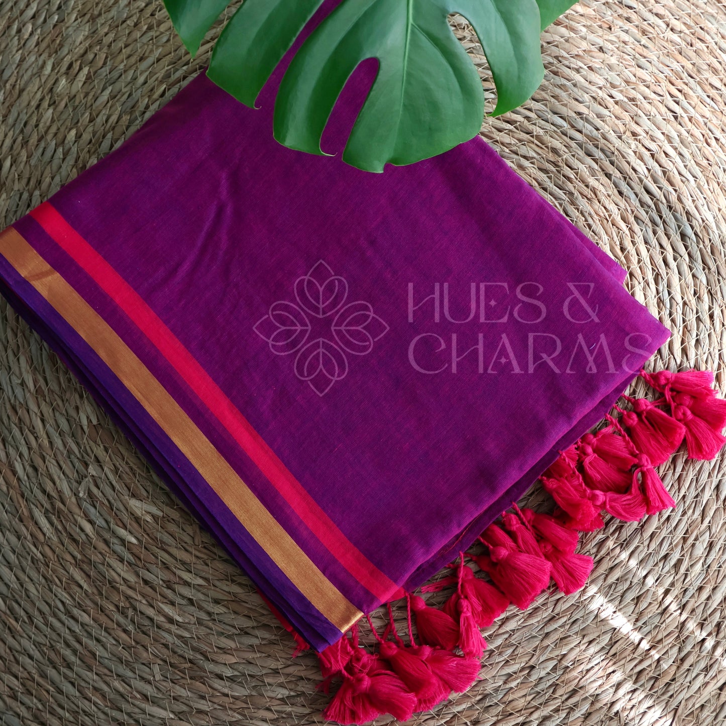 PURE MUL COTTON SAREE - GULABI