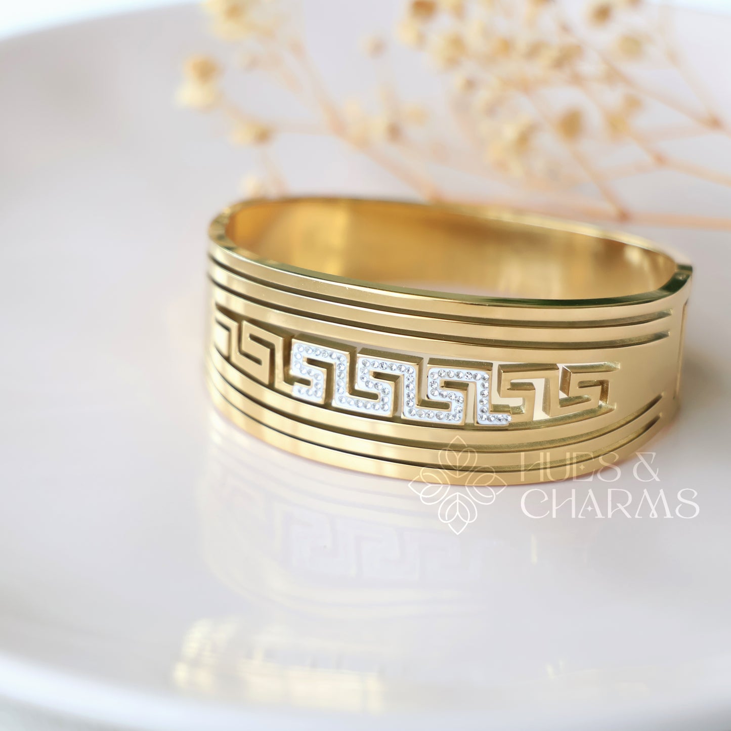 GOLDEN STATEMENT ZIG ZAG AD BRACELET