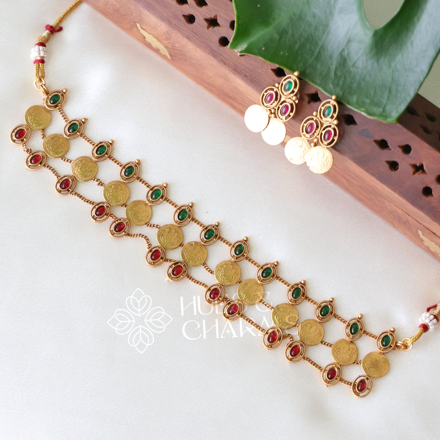 GOLDEN LAKSHMI COIN CHOKER SET