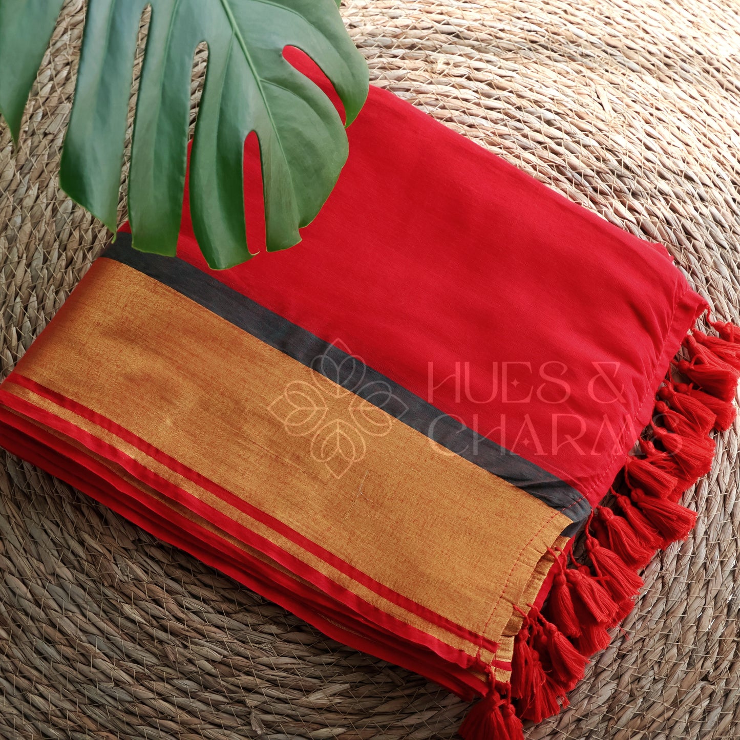 PURE MUL COTTON SAREE - KUMKUMA