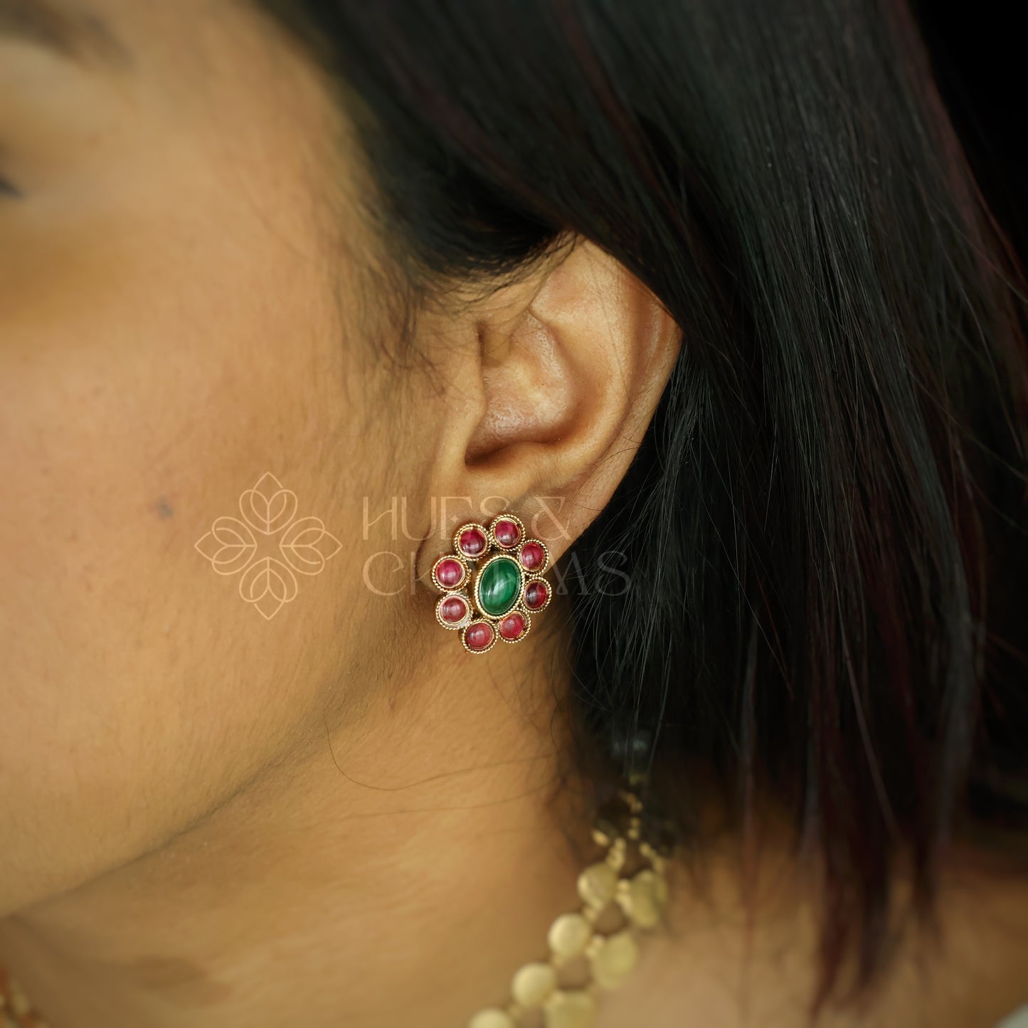 GOLDEN SOWBHAGYA LAKSHMI COIN CHOKER SET (Colours available)