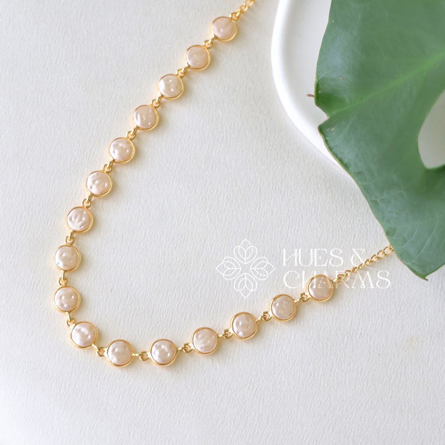 GOLDEN PEARL COIN NECKLACE SET