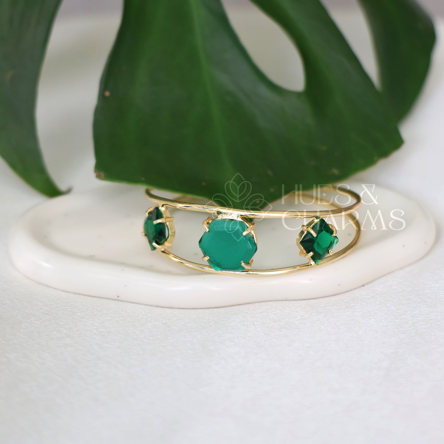 GOLDEN 2 LAYER AZURA GLOSSY ADJUSTABLE BANGLE (COLOURS AVAILABLE)