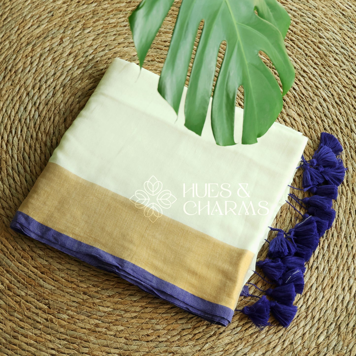 PURE MUL COTTON SAREE - NEELATHAMARA (OFFWHITE)