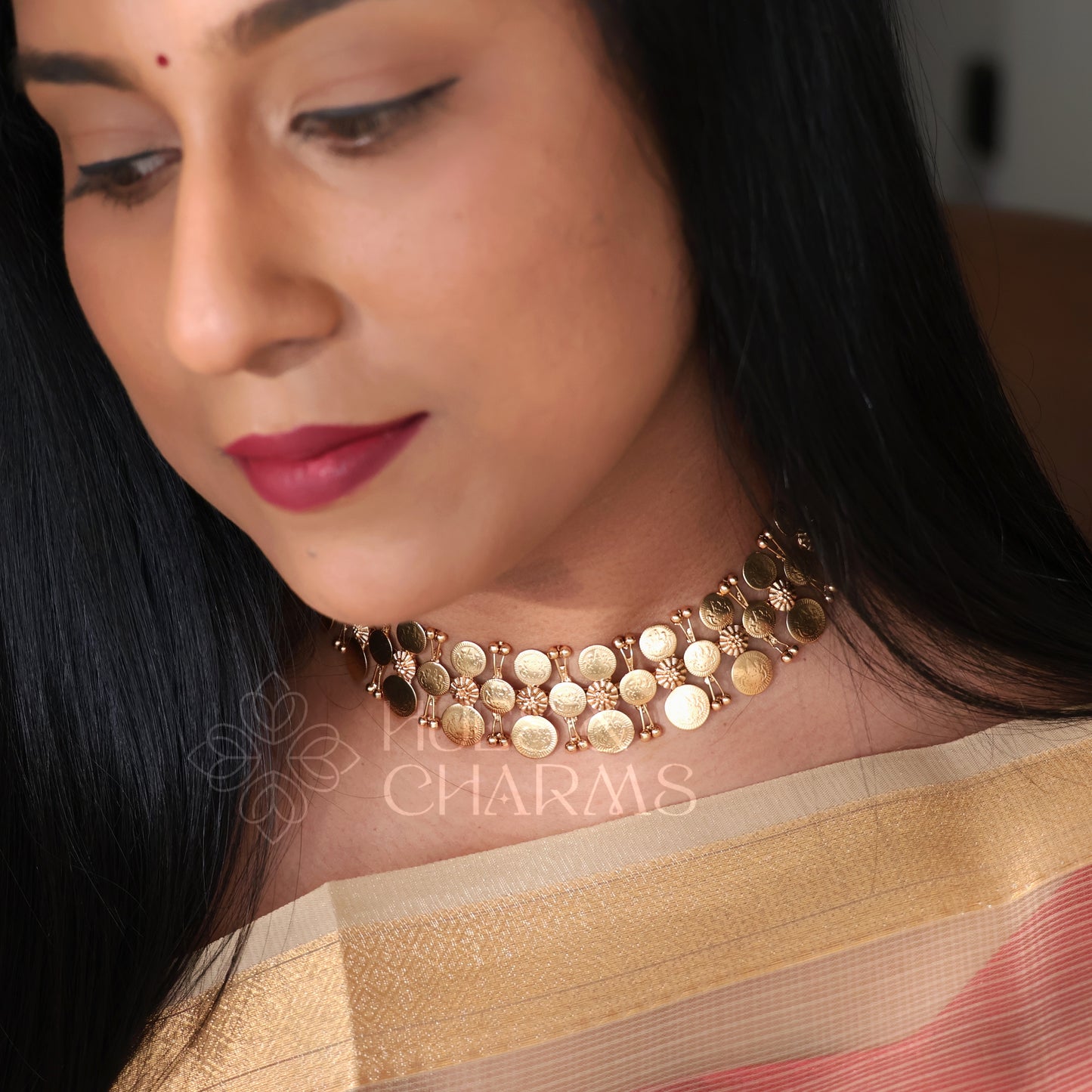 TRADITIONAL HERITAGE LAKSHMI COIN NECKLACE SET