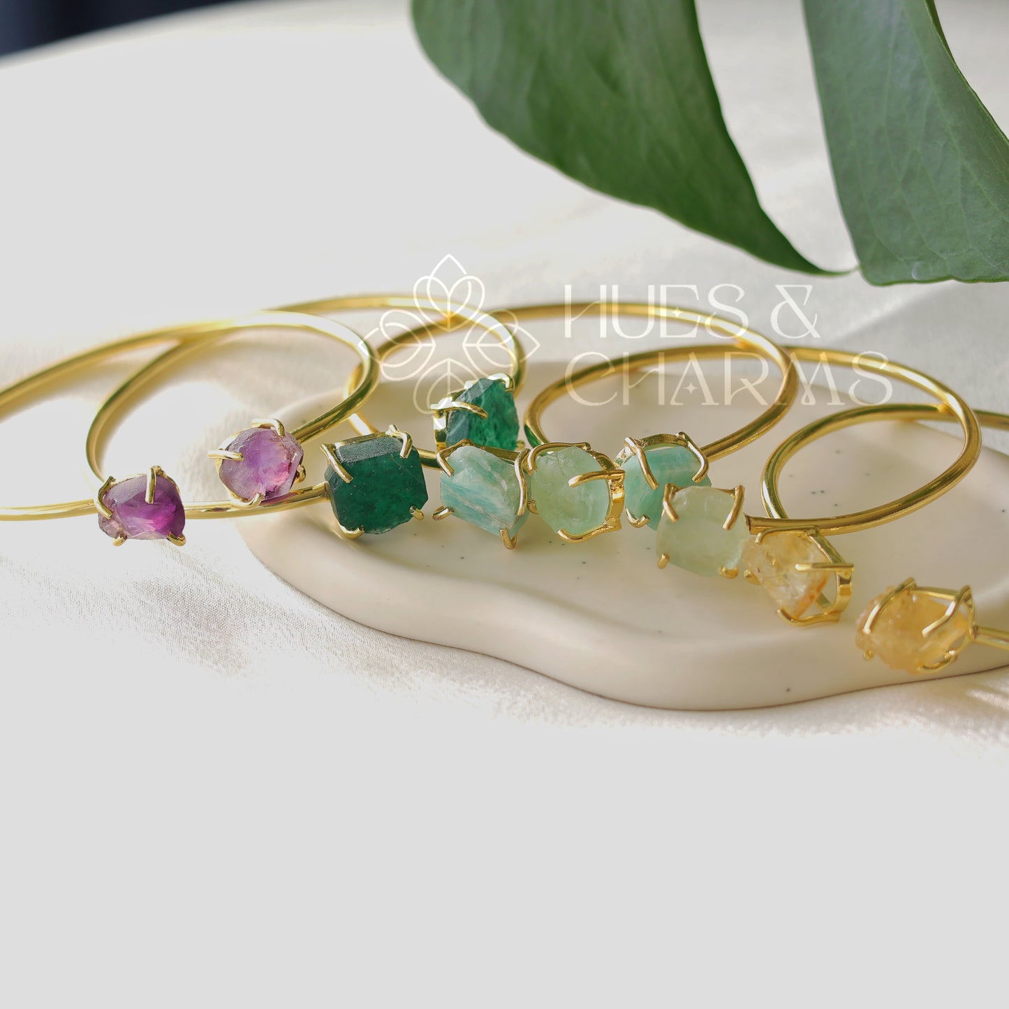RAW STONE BANGLE (COLOURS AVAILABLE)