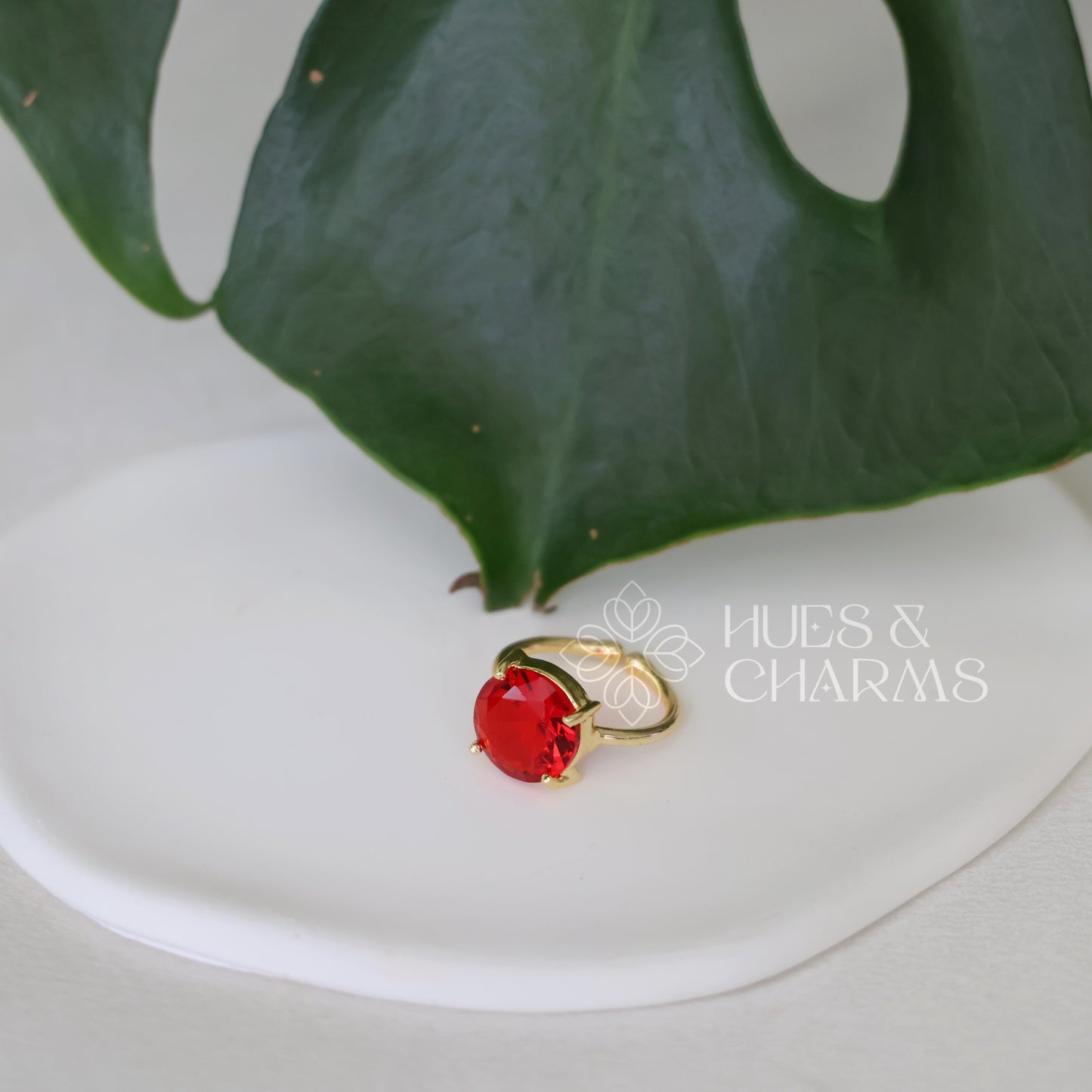 GLOSSY ROUND ADJUSTABLE RING (COLOURS AVAILABLE)