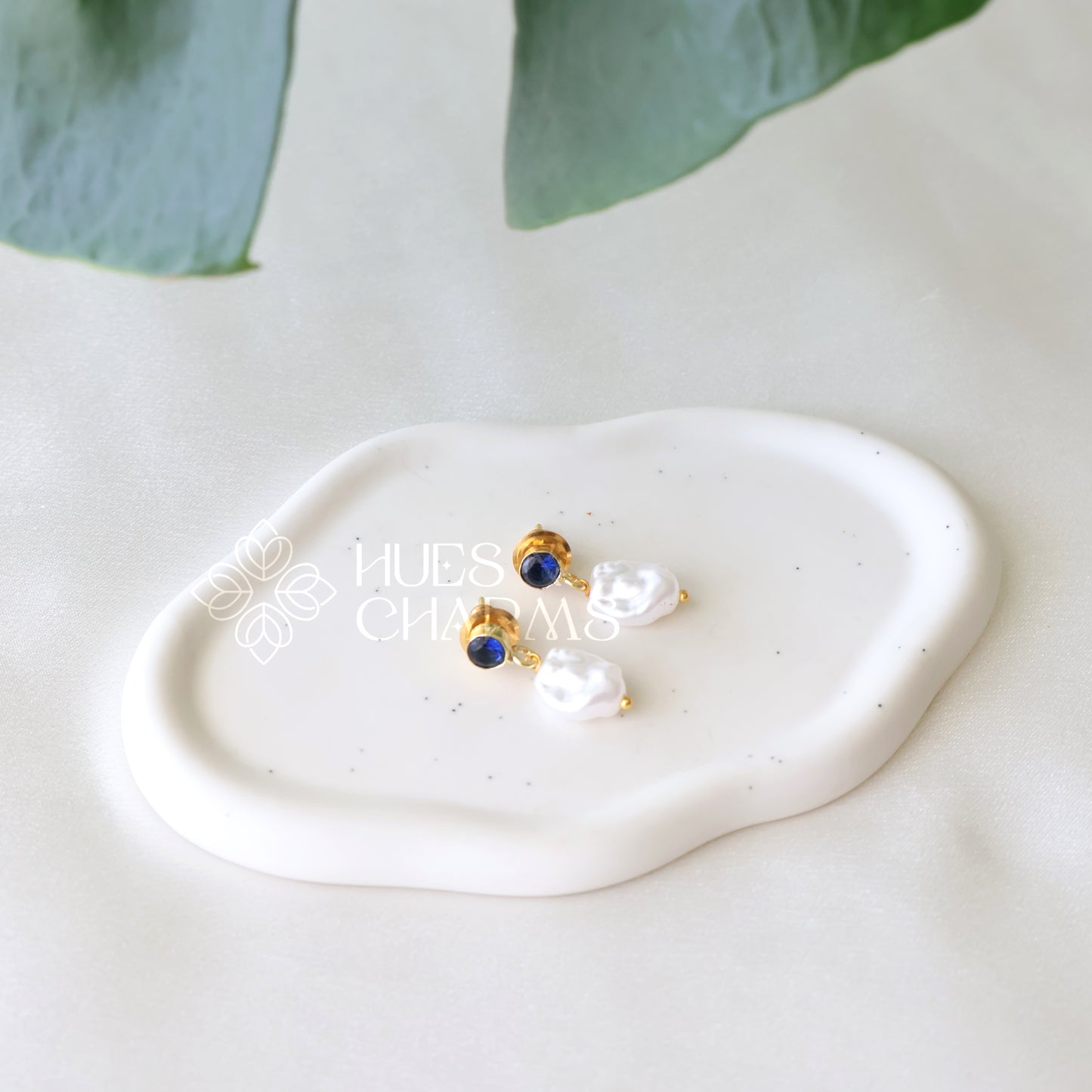 GOLDEN GLOSSY PEARL DROP SMALL EARRINGS (COLOURS AVAILABLE)