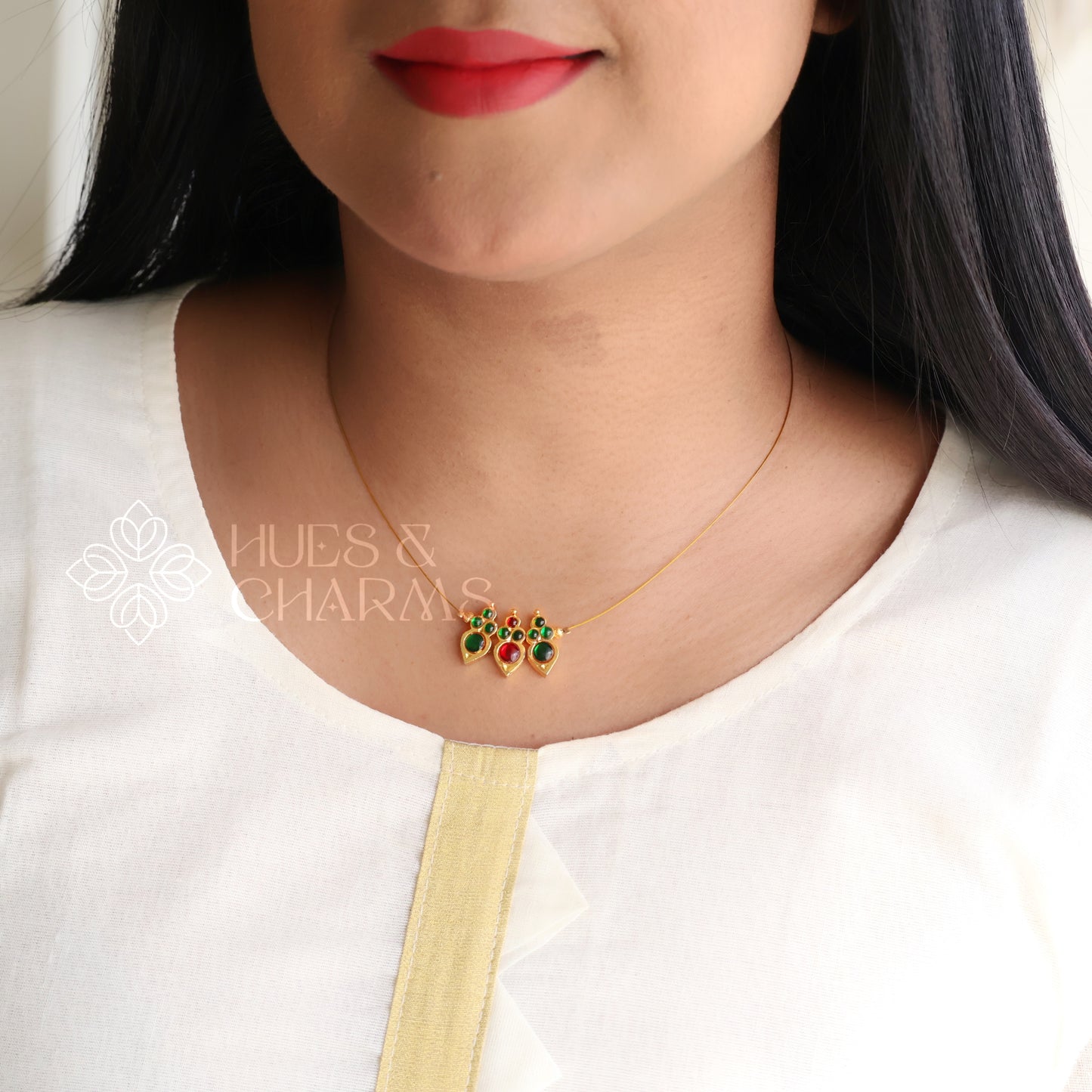TRADITIONAL SMALL MANGO FLOATING NECKPIECE (COLOURS AVAILABLE)