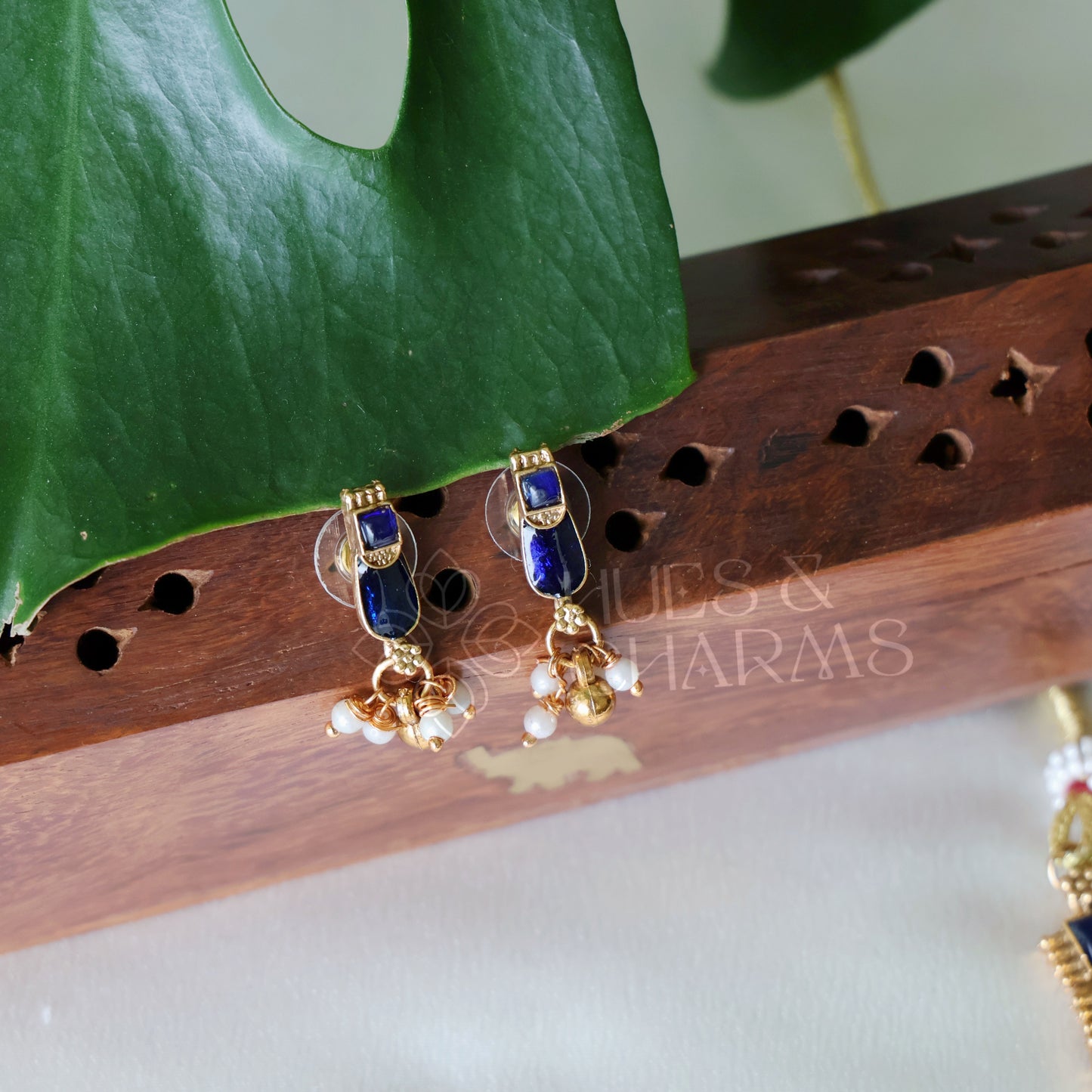 GOLDEN PALAKKA RATNAM NECKLACE SET (COLOURS AVAILABLE)