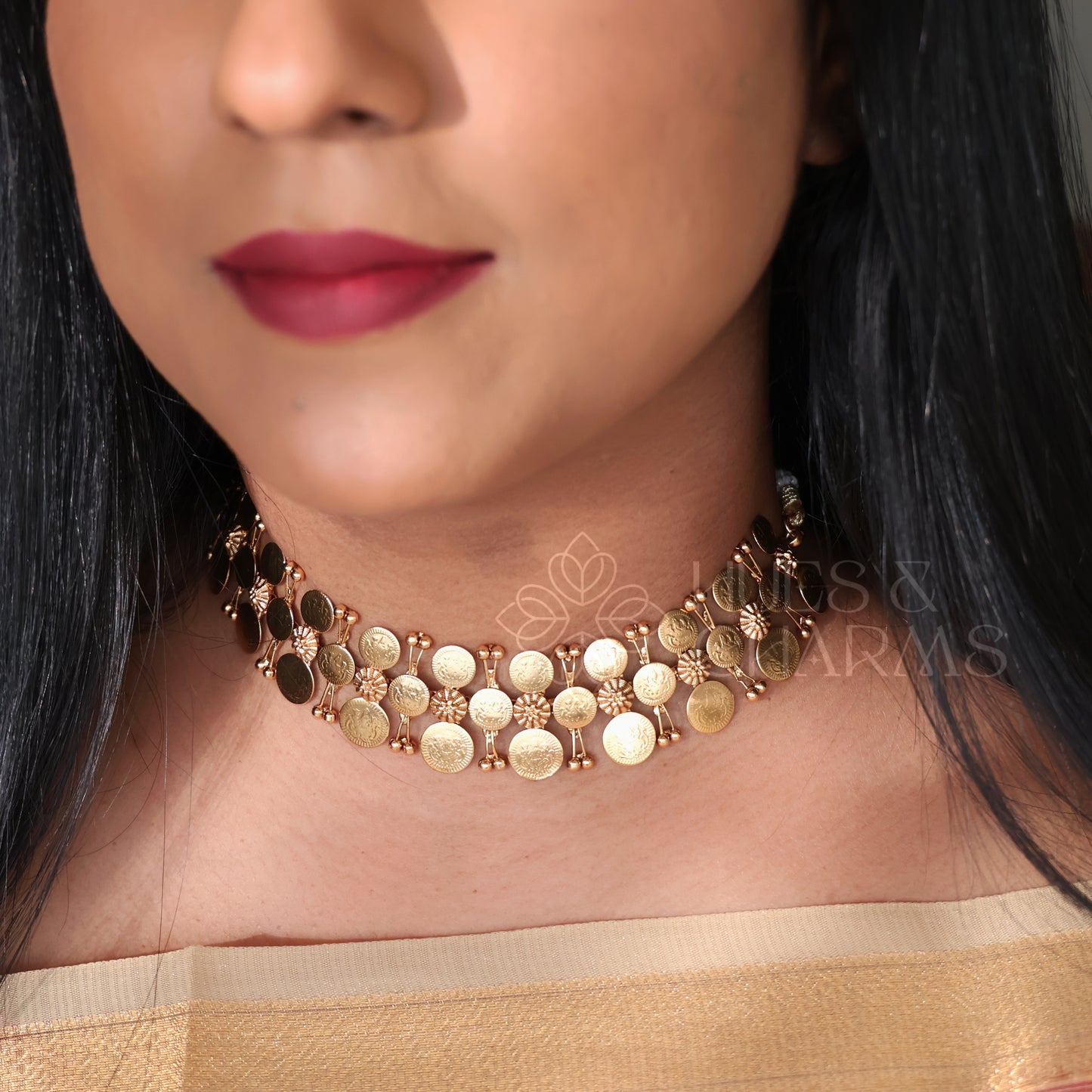 TRADITIONAL HERITAGE LAKSHMI COIN NECKLACE SET
