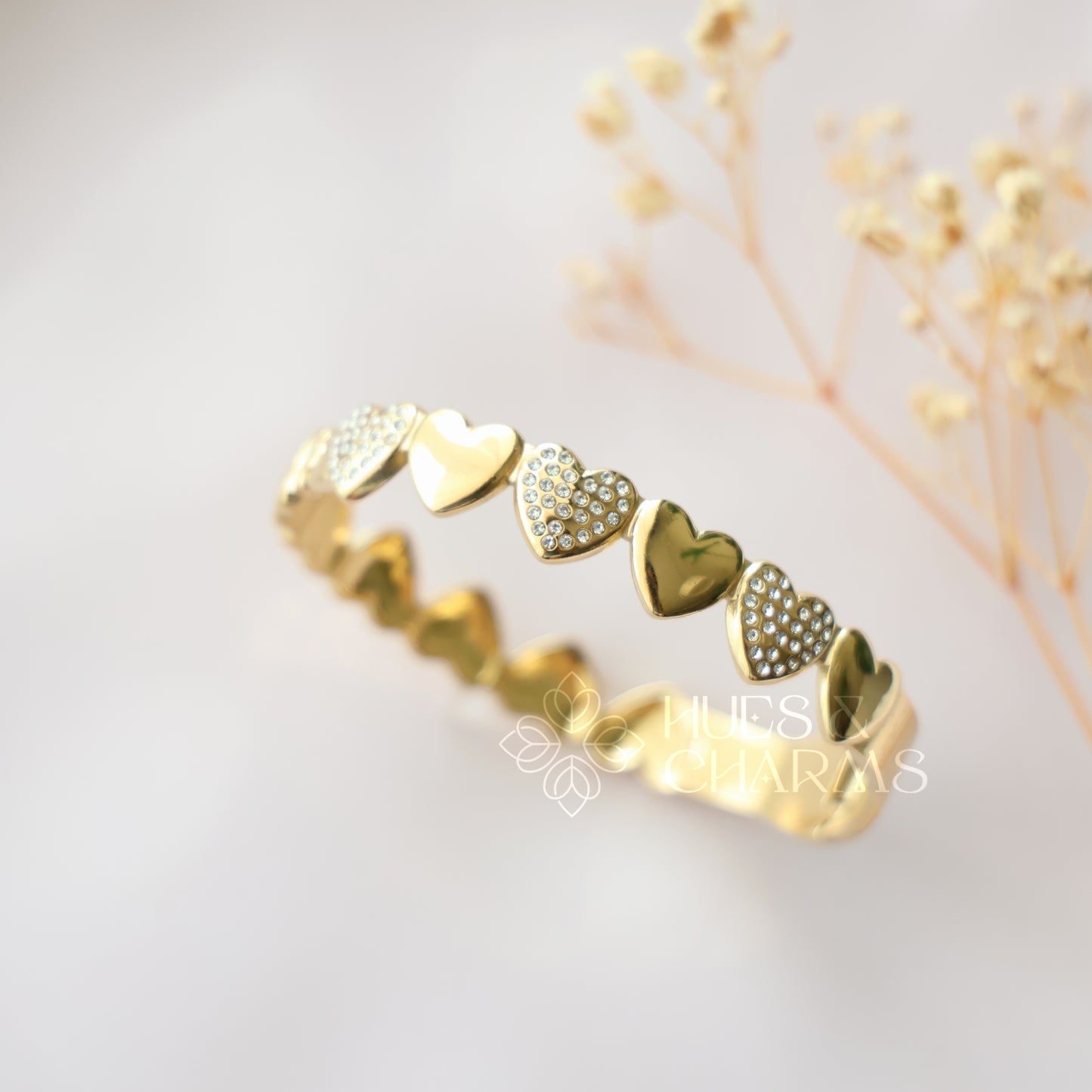 GOLDEN AD HEART BRACELET