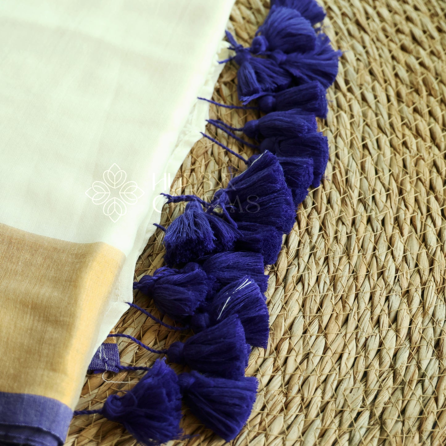 PURE MUL COTTON SAREE - NEELATHAMARA (OFFWHITE)