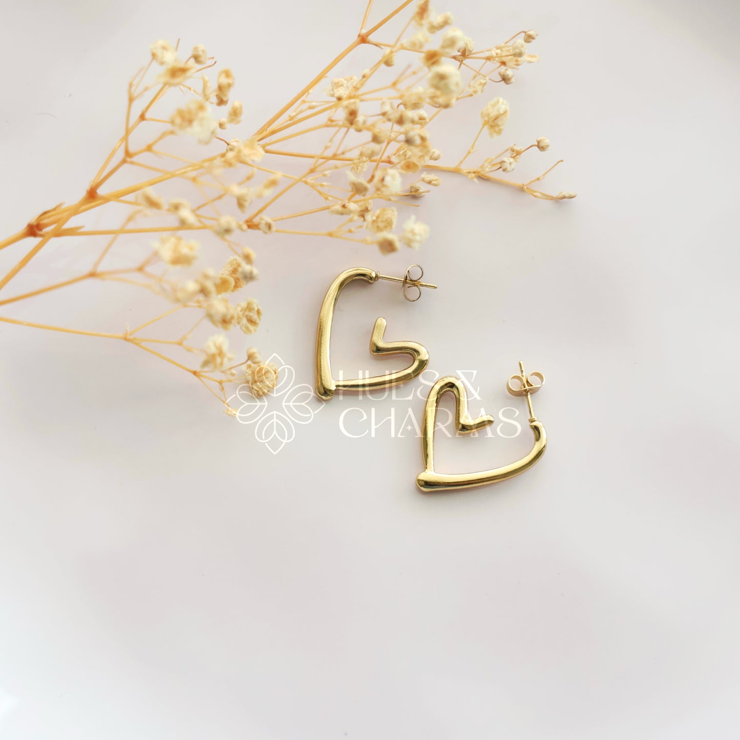 GOLDEN HEARTBEAT HOOPS