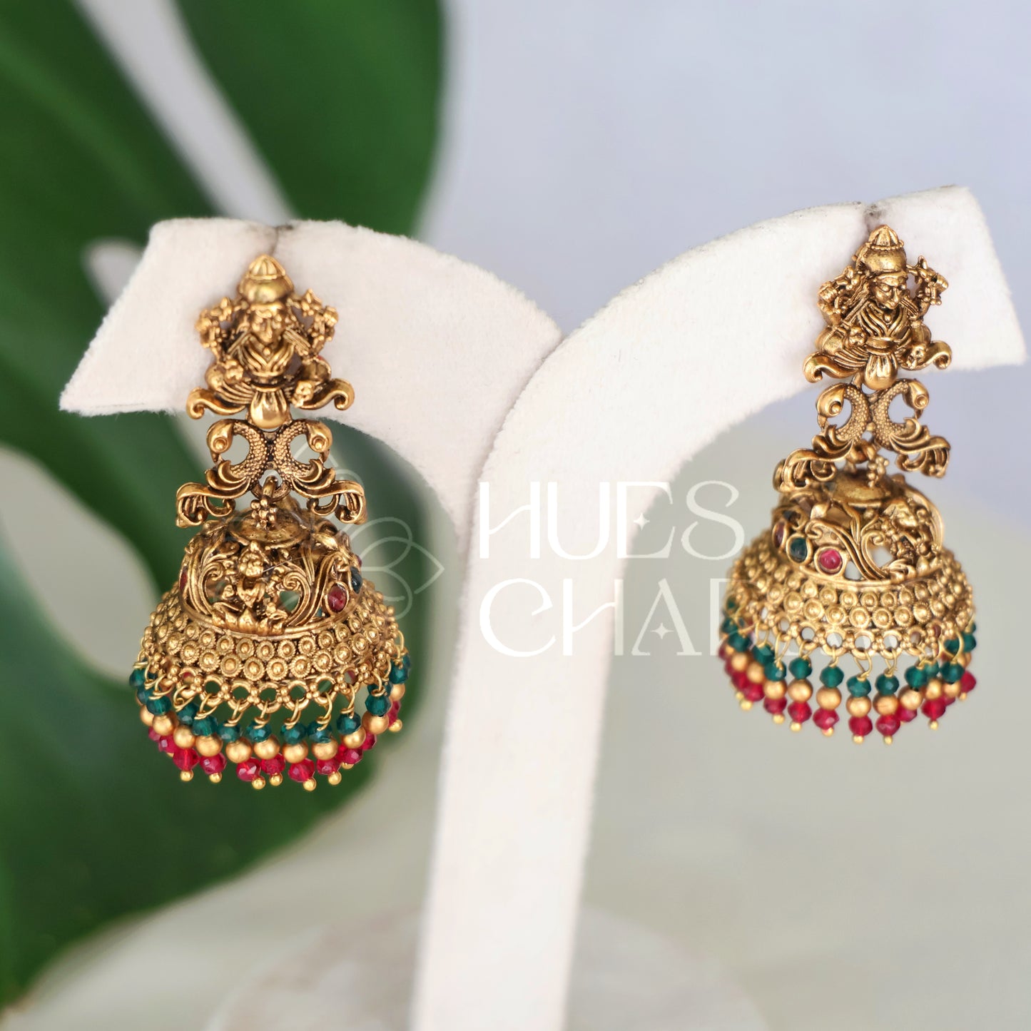 TRADITIONAL ANTQUE LAKSHMI RATNA MAYURE JHUMKA
