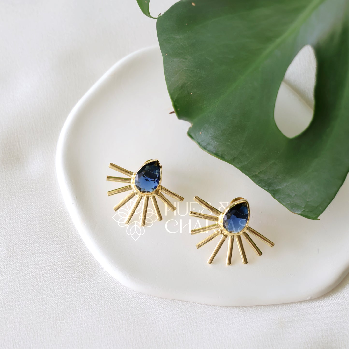 GOLDEN GLOSSY TEARDROP RADIANCE EARRINGS (COLOURS AVAILABLE)