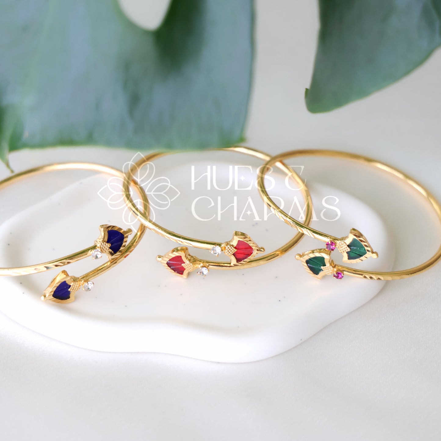 TRADITIONAL PALAKKA ADJUSTABLE BANGLE |GOLD PLATED (COLOURS AVAILABLE)